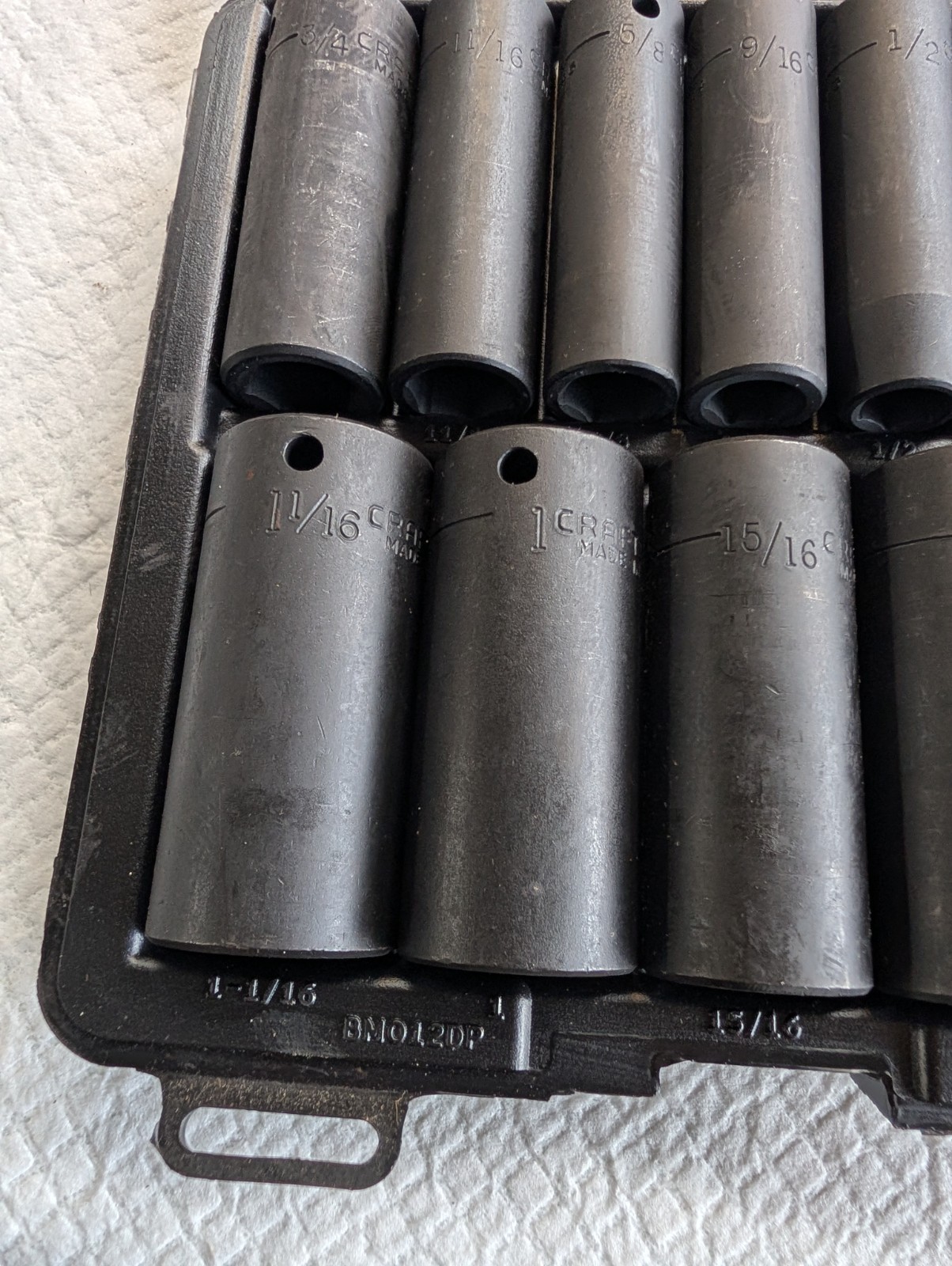Craftsman USA 1/2″ Drive 12pc Deepwell Impact Socket Set(3/8″-1 1/16″)919440