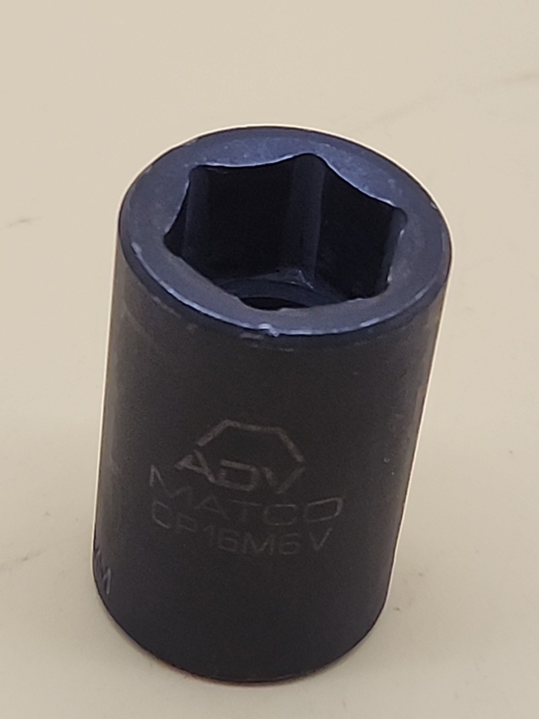 MATCO Tools CP16M6V, 1/2″ Dr. 16mm. Impact Socket, Shallow, 6 Pt USA