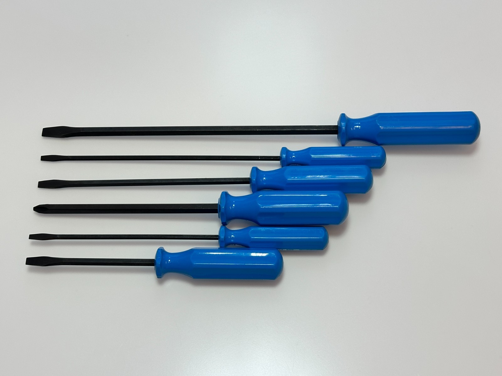 NOS Channellock Tools USA 6pc Flat Slotted & Phillips Screwdriver Set Lot, Blue