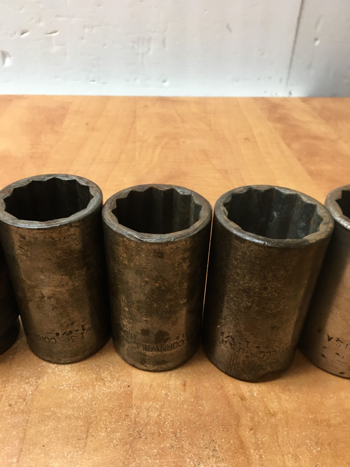 Vintage Cornwell USA S-K MATCO BONNEY Sockets 3/4″ Drive 1-1/8 to 2″ Lot of 9