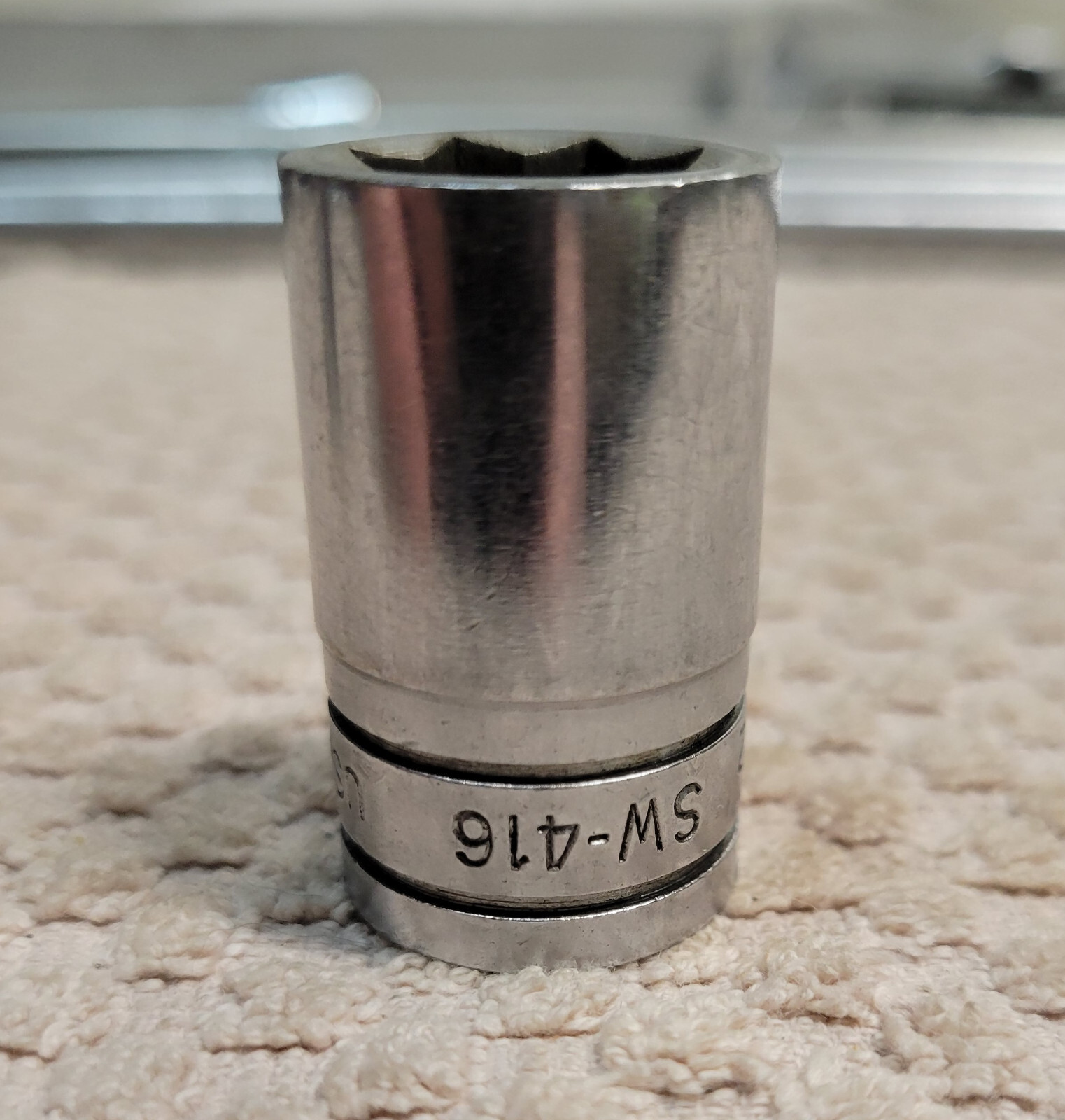 Snap-On Tools USA SAE 1/2″ Drive 1/2″ Double Square 8PT Chrome Socket SW416