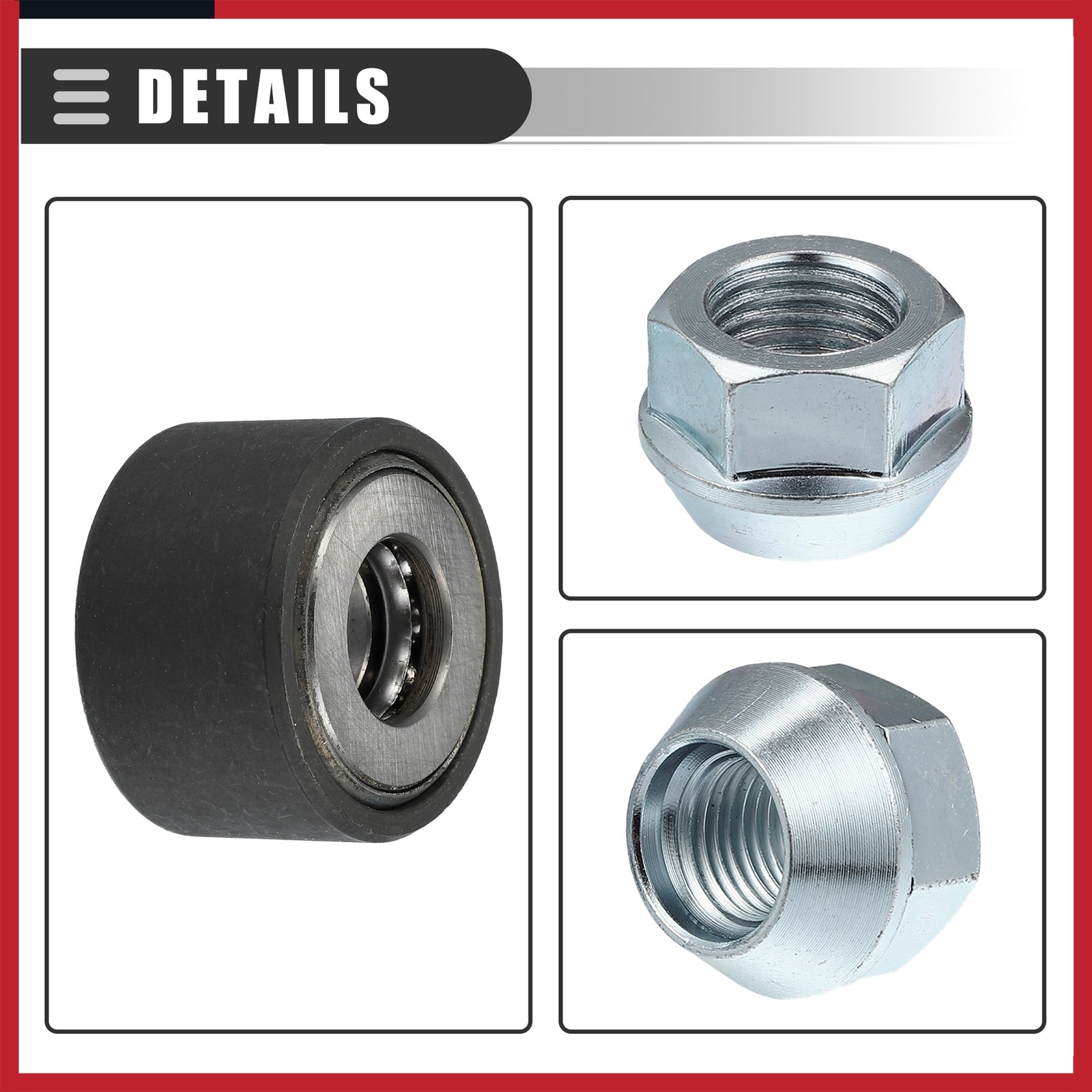Wheel Stud Installer Tire Studding Tool w/ Hex Wheel Lug Nuts Silver Tone New