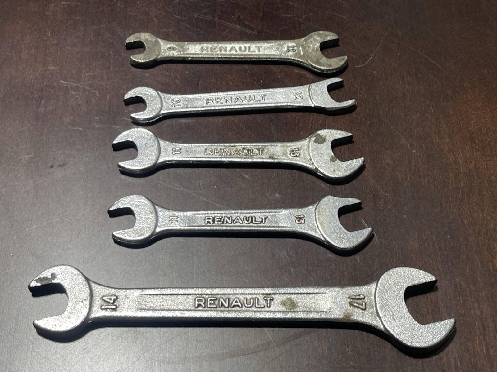 Renault Metric Wrench Lot (17 – 14, 13 – 11, 12 – 10, 12-9)Made in France 1970’s