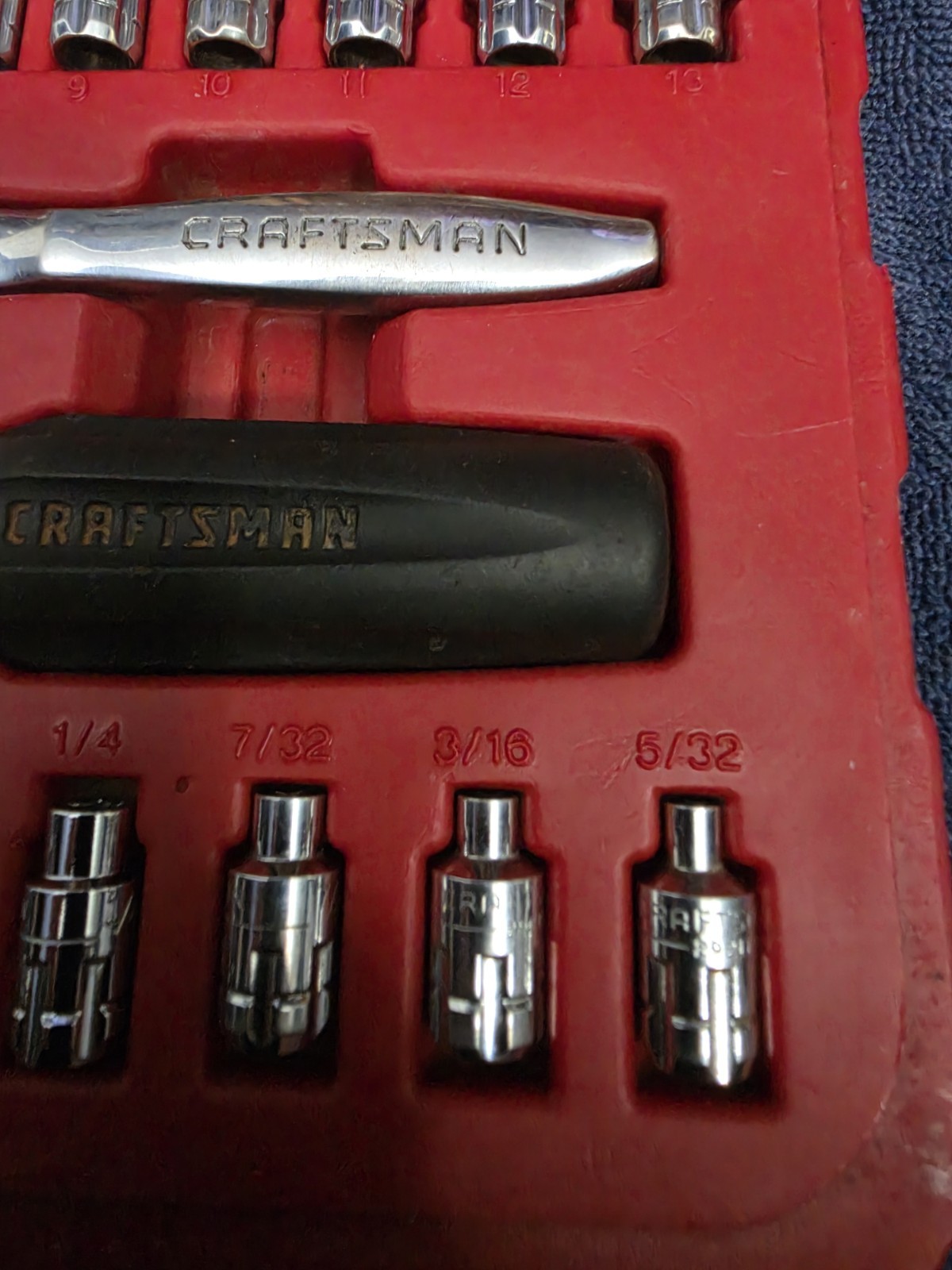 USED Craftsman Max Axess 27pc 1/4 Inch Drive Complete Socket Tool Set