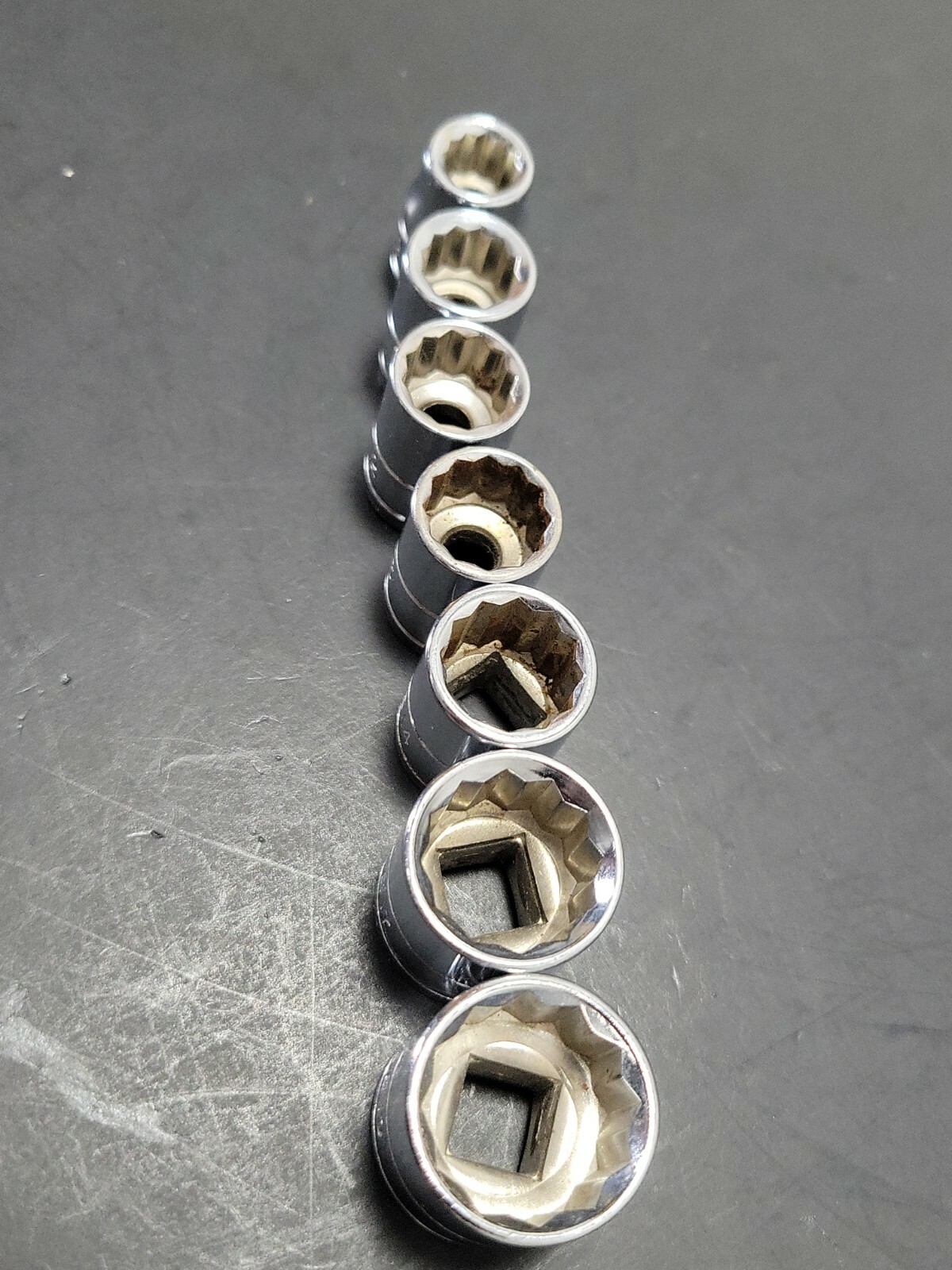 (7) ALLTRADE Shallow Sockets 12mm 13mm 14mm 17mm 19mm Metric 3/8″ Drive 12 Point