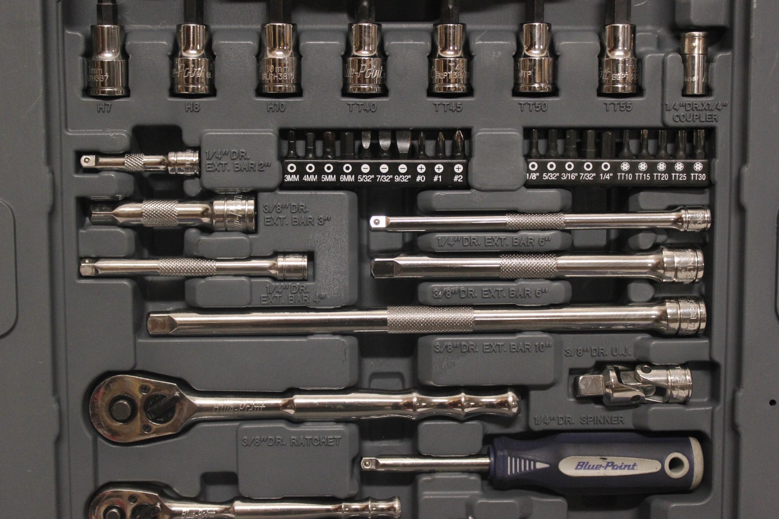 Blue-Point BLPGSSC155 155pc Combination Drive SAE/Metric Socket Set C1
