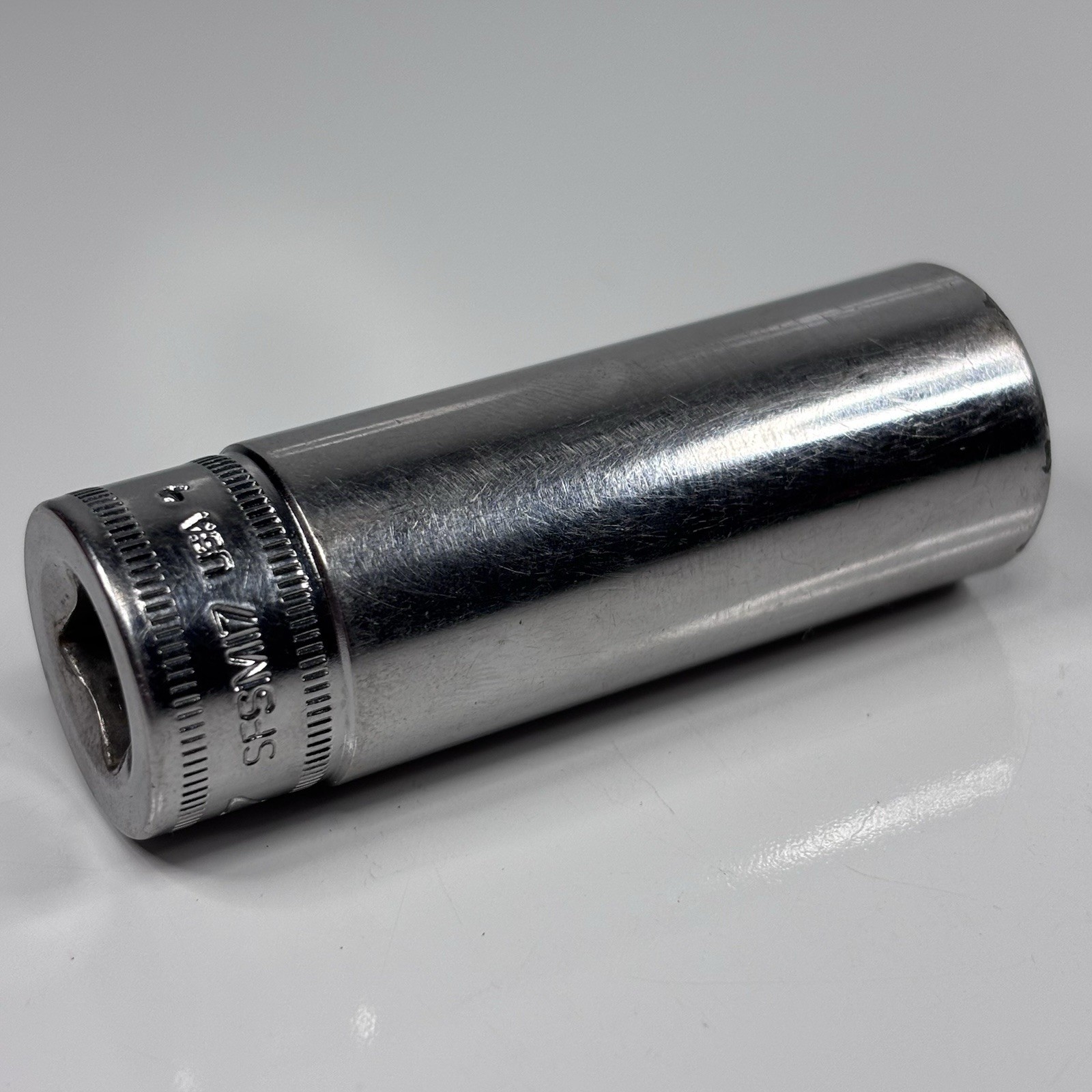 Snap On Tools SFSM17 3/8 Dr 6Pt Metric 17mm Flank Dr Deep Chrome Socket USA 2004