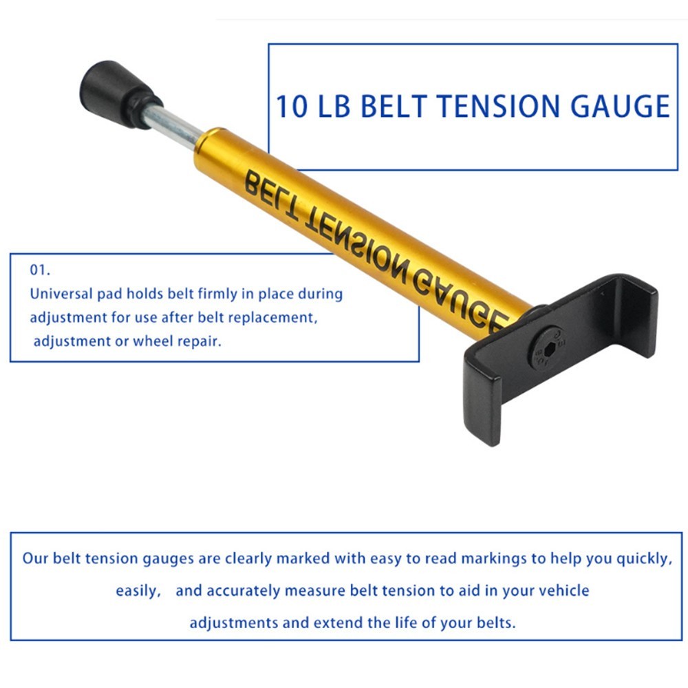 Belt Tension Gauge Adjust 10Lbs Belt Tool for Motorcycle Bicycle Drive Belts Kit