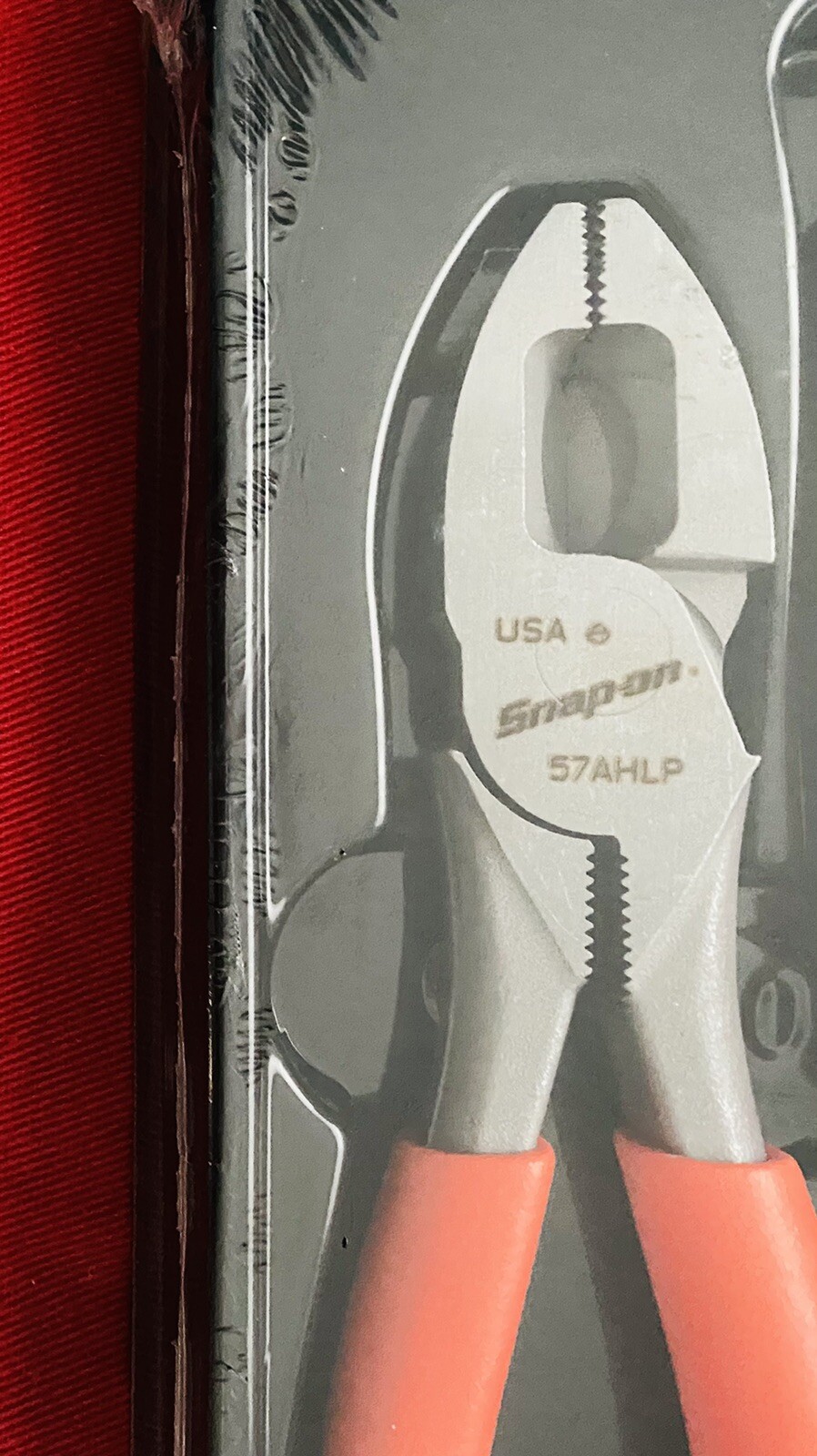 Snap On Pliers Set- PLR300 Orange- 3pc Pliers Clutter Brand New!