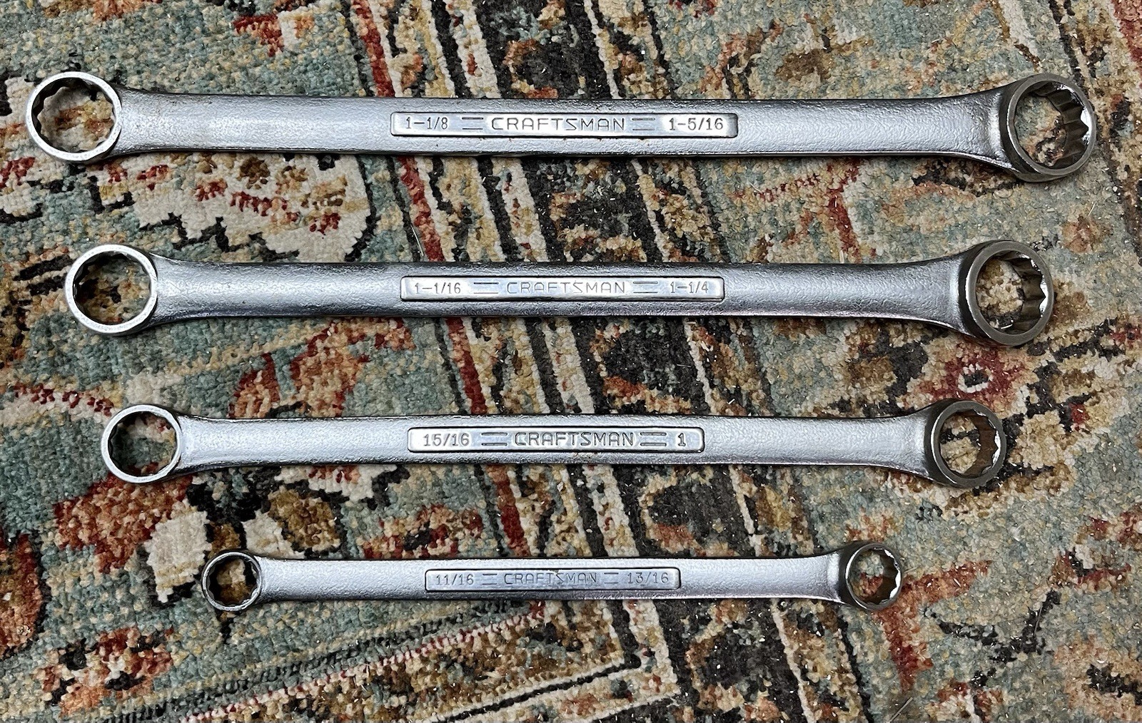 4 Pc Craftsman VTG Combination Box End Wrenches VV SAE