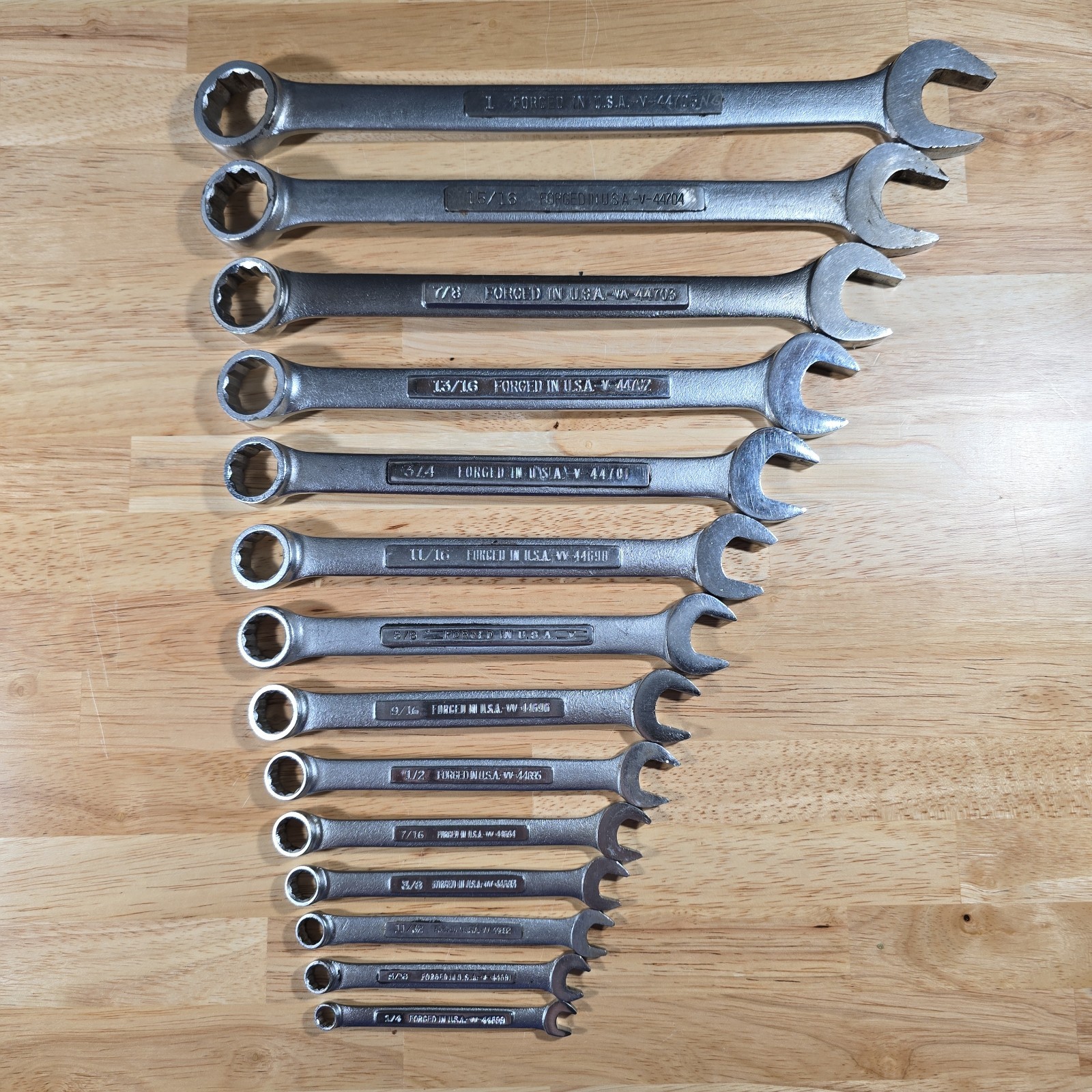 Vintage Craftsman 14pc SAE Combination Wrench Set 12 Pt 1/4″ – 1″ USA V VV