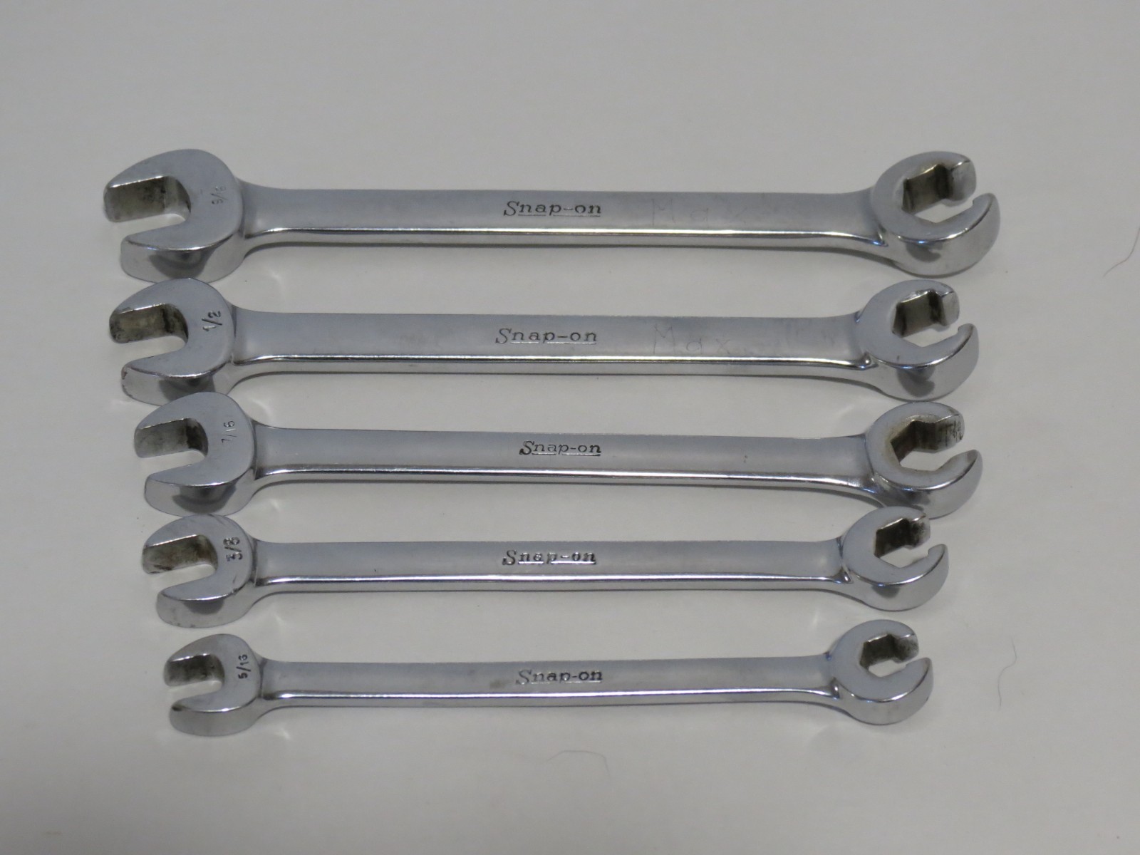 Snap-On Open End Set of Flare Nut Wrenches 5 Pieces RXS Series SAE 5/16 – 9/16