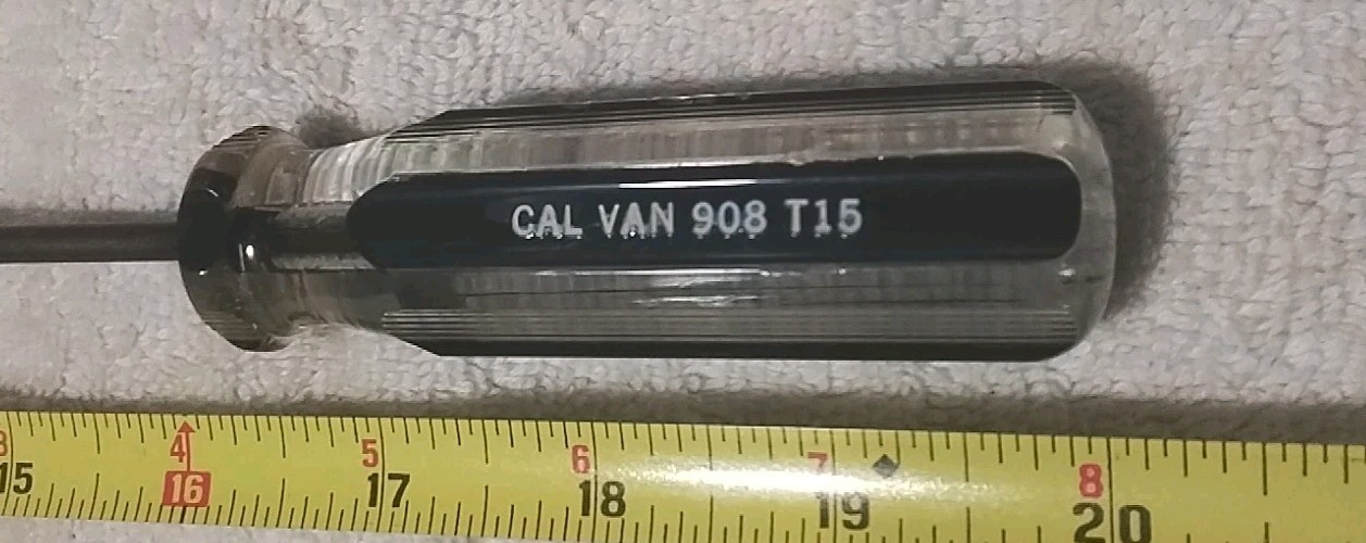 CAL-VAN TOOLS 908 20″ TORX T-15 SCREWDRIVER HANDLE USA 🇺🇸