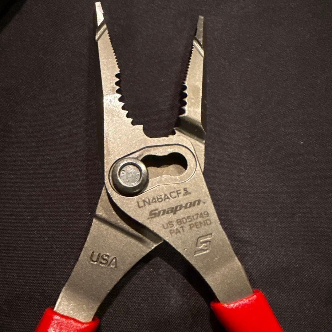 Snap-on LN47ACF & LN46ACF Needle Nose/Slip-Joint Combination RED Plier Set