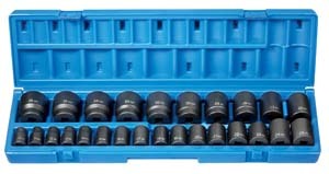 Grey Pneumatic 1726M 1/2″ Drive 12 Point 26 Piece Standard Length Metric Set