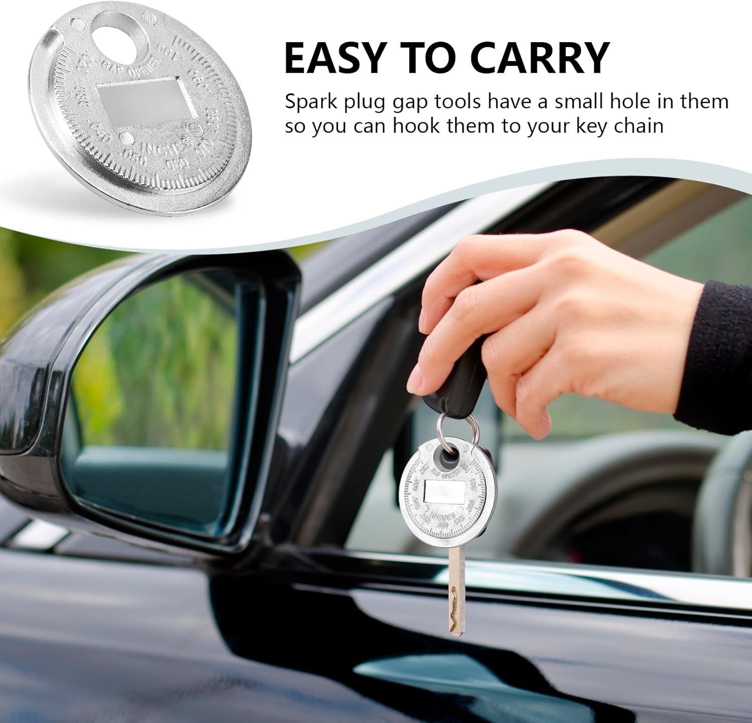 Precision Spark Plug Gap Tool, Zinc Alloy 0.020-0.100 Inch, User-Friendly Design