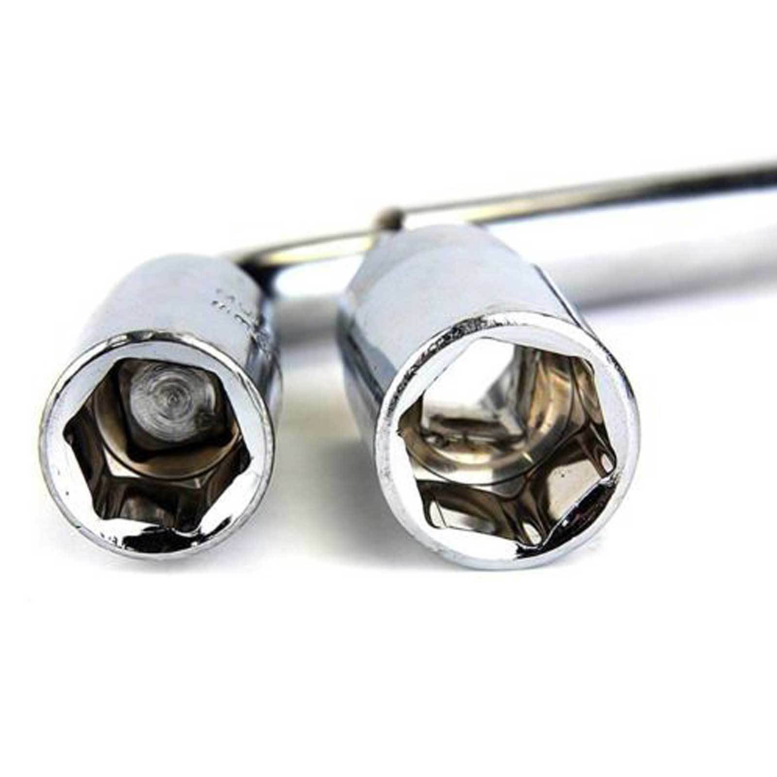 4 Way 17/19mm 21/23mm Telescoping Tire Lug Nut Wheel Wrench Universal Nut Socket