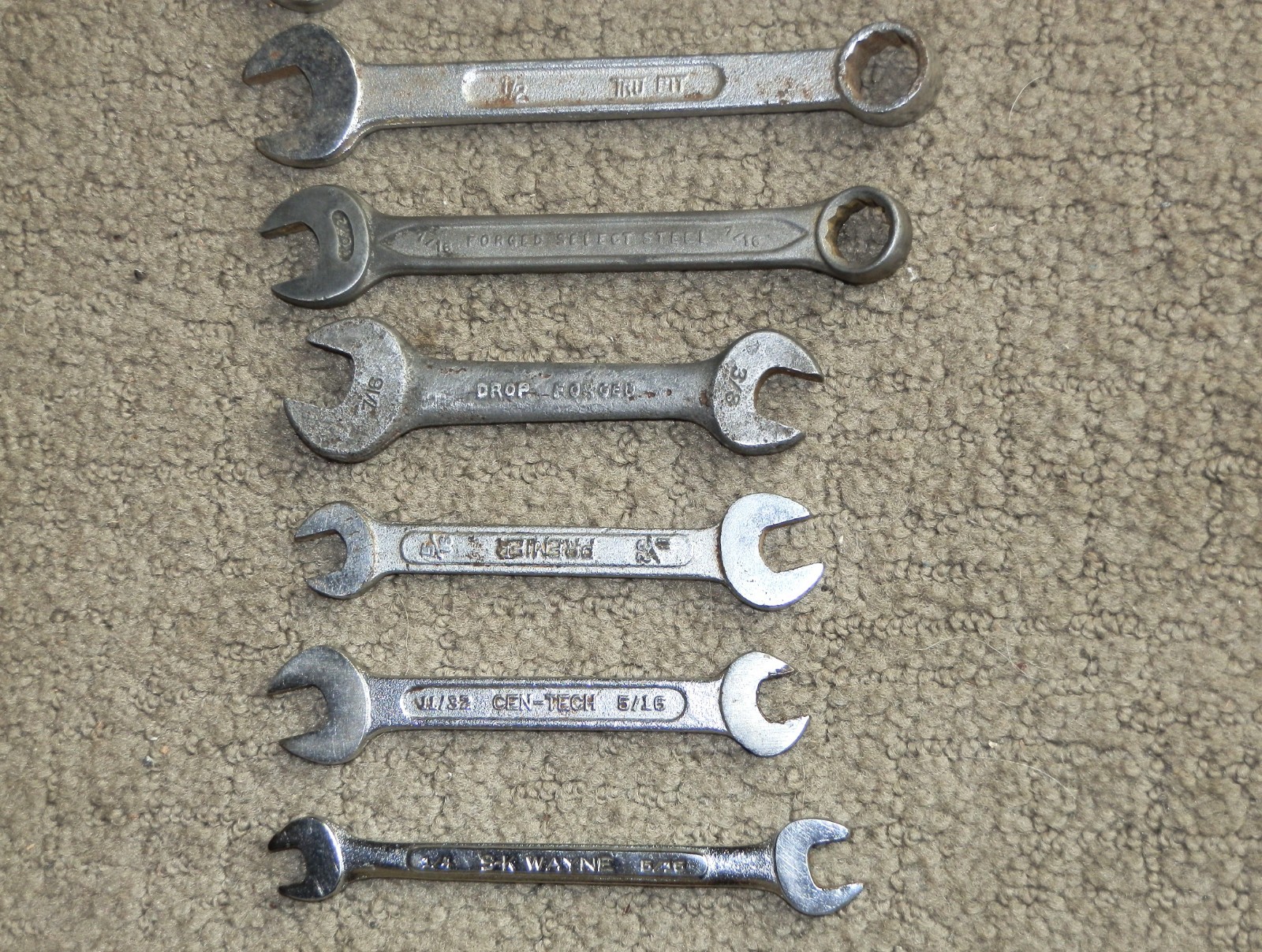 Lot of 13 SAE Wrenches 1/4″-3/4″ – Bonney, Blackhawk, Forged Select Steel, Other