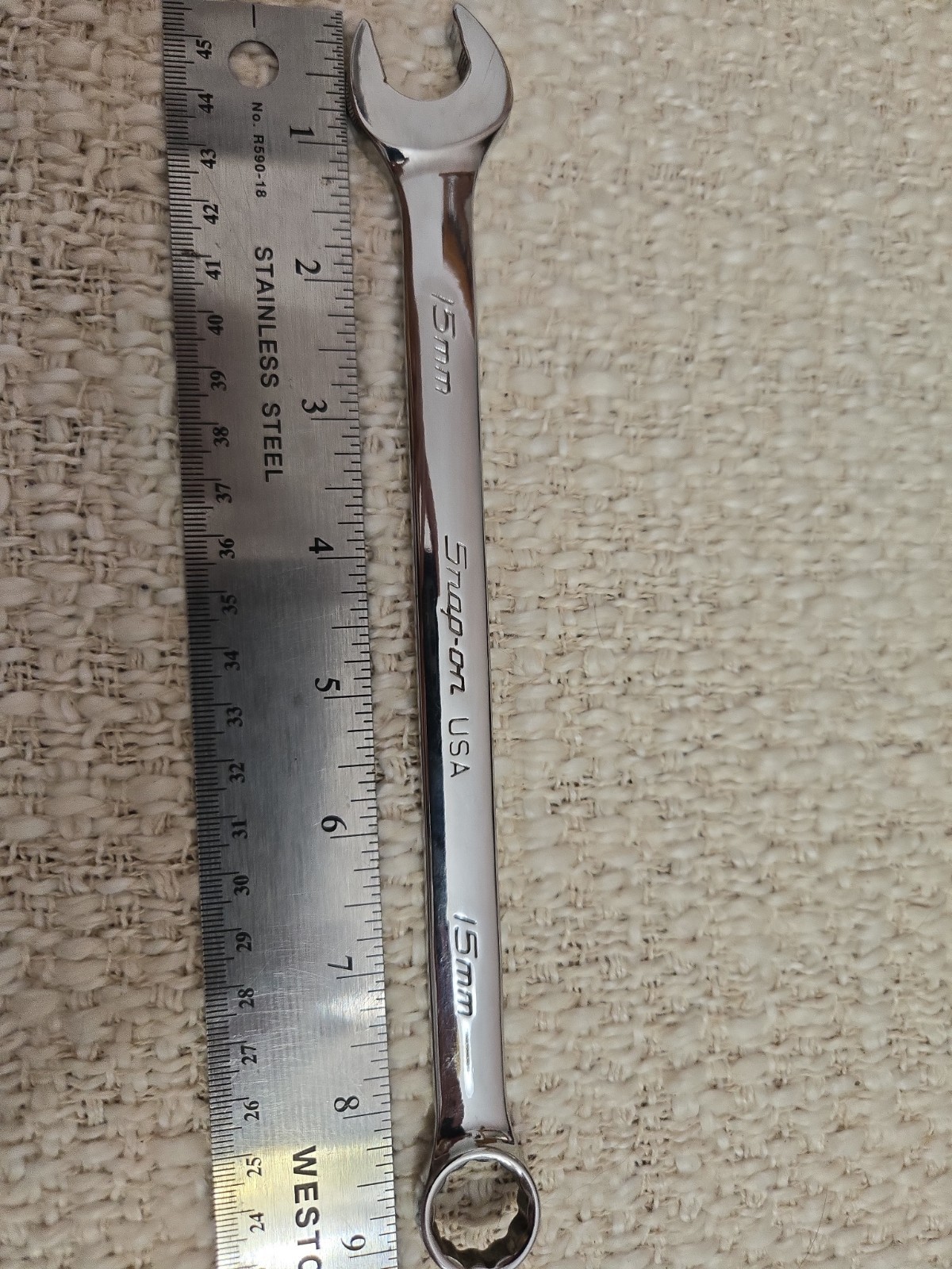 Snap-On Tools 15mm Metric Flank Drive PLUS 12pt Wrench SOEXM15 USA