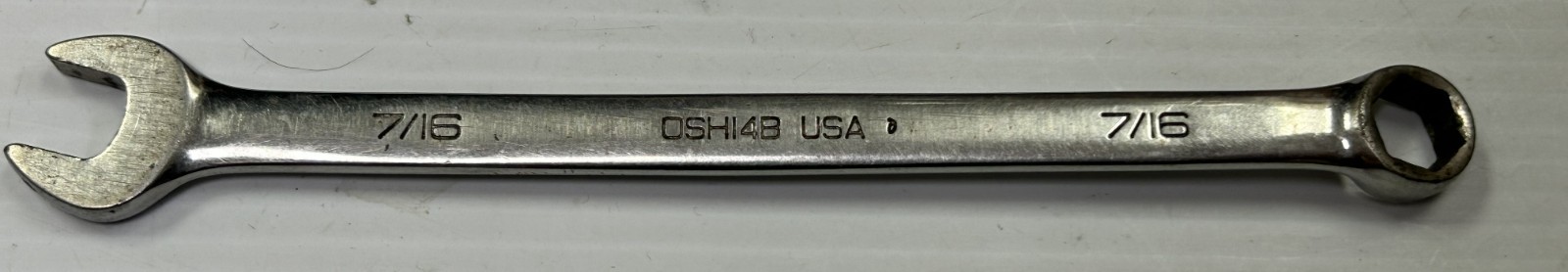 (MA6) Snap On 7/16″ 6pt SAE Combination Wrench OSH14B