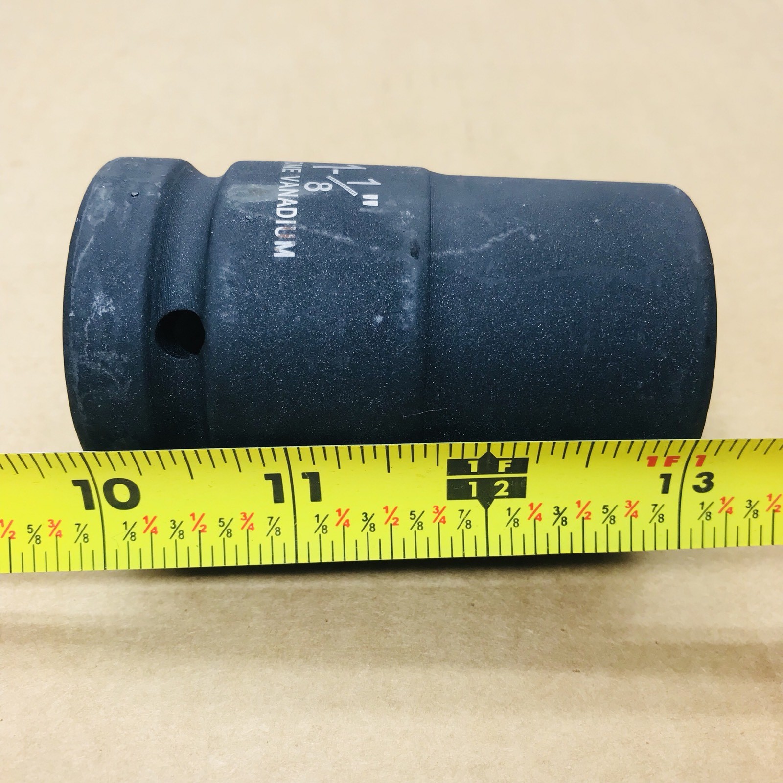 1-1/8″ Black Chrome Vanadium 1″ Drive 6 Point Impact Socket