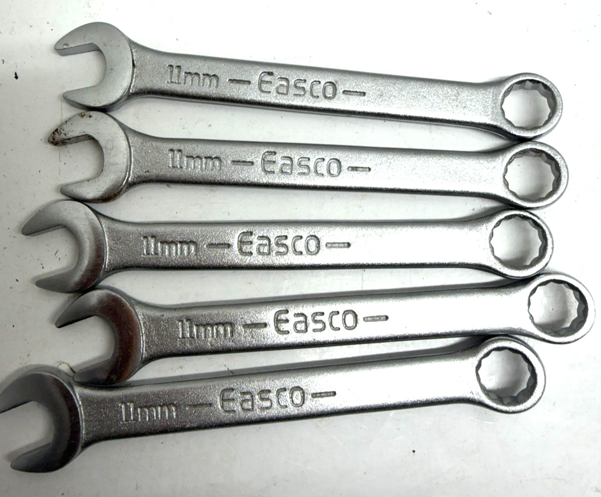 LOT 5 EASCO TOOLS 11MM WRENCHES 631611 SATIN FINISH