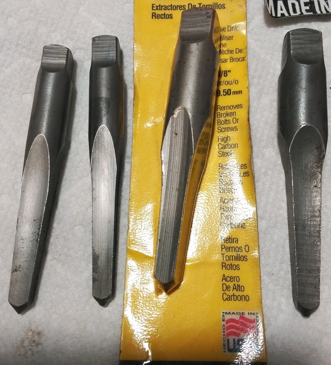 7Pc HANSON-IRWIN-HANSON ASSORTED STRAIGHT SCREW EXTRACTOR SET #4-#5 USA-MADE