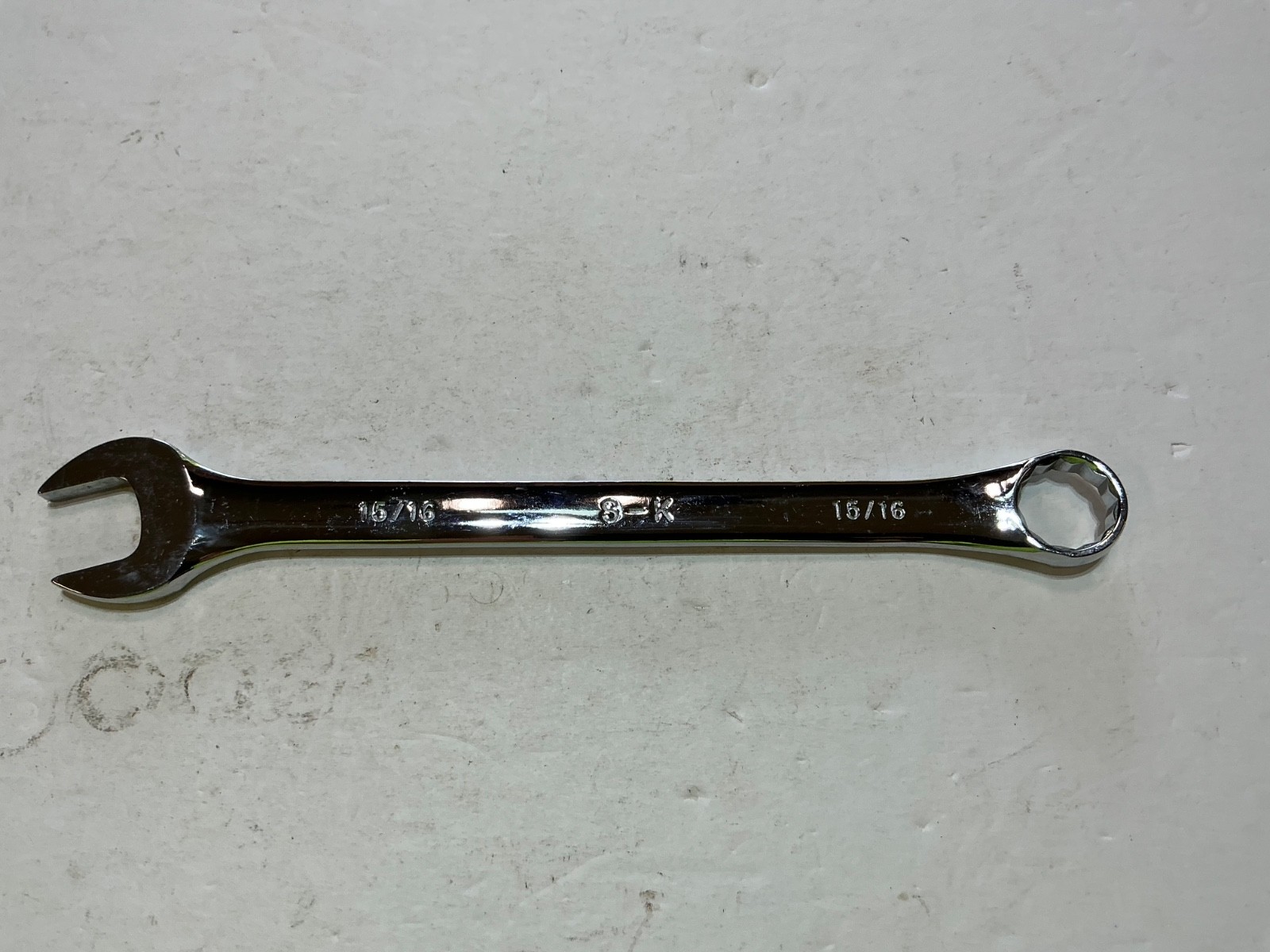 New S-K 15/16″ Combination Wrench 12 Pt SuperKrome Full Polish Finish 88230 USA