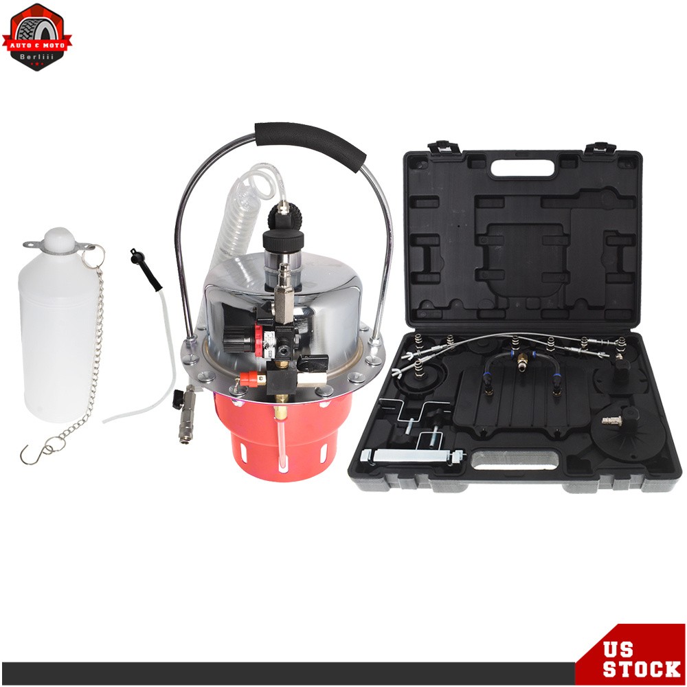 Brake & Clutch Bleeder Valve System Kit + Portable Pneumatic Air Pressure Kit