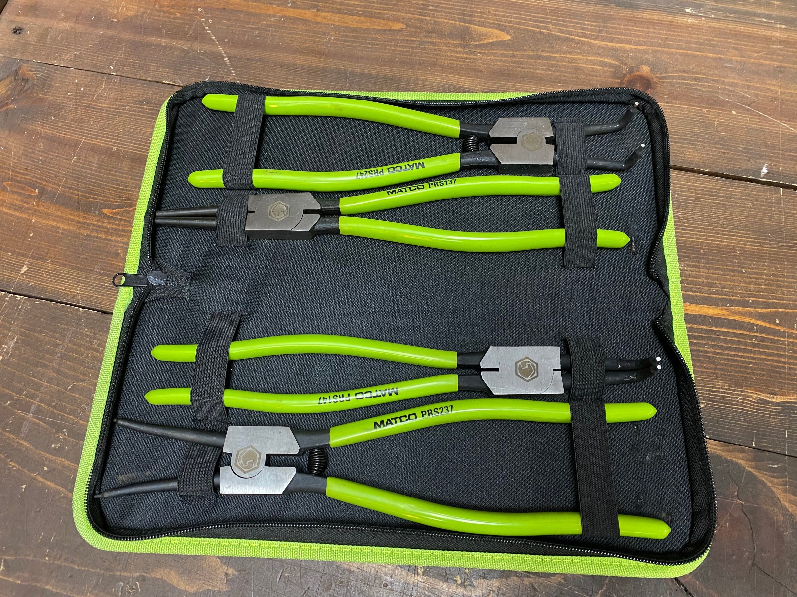 Matco Tools 4pc Snap Ring Plier Set .090″ | Used/Great | SPRS49 | 13″ Long | 90°