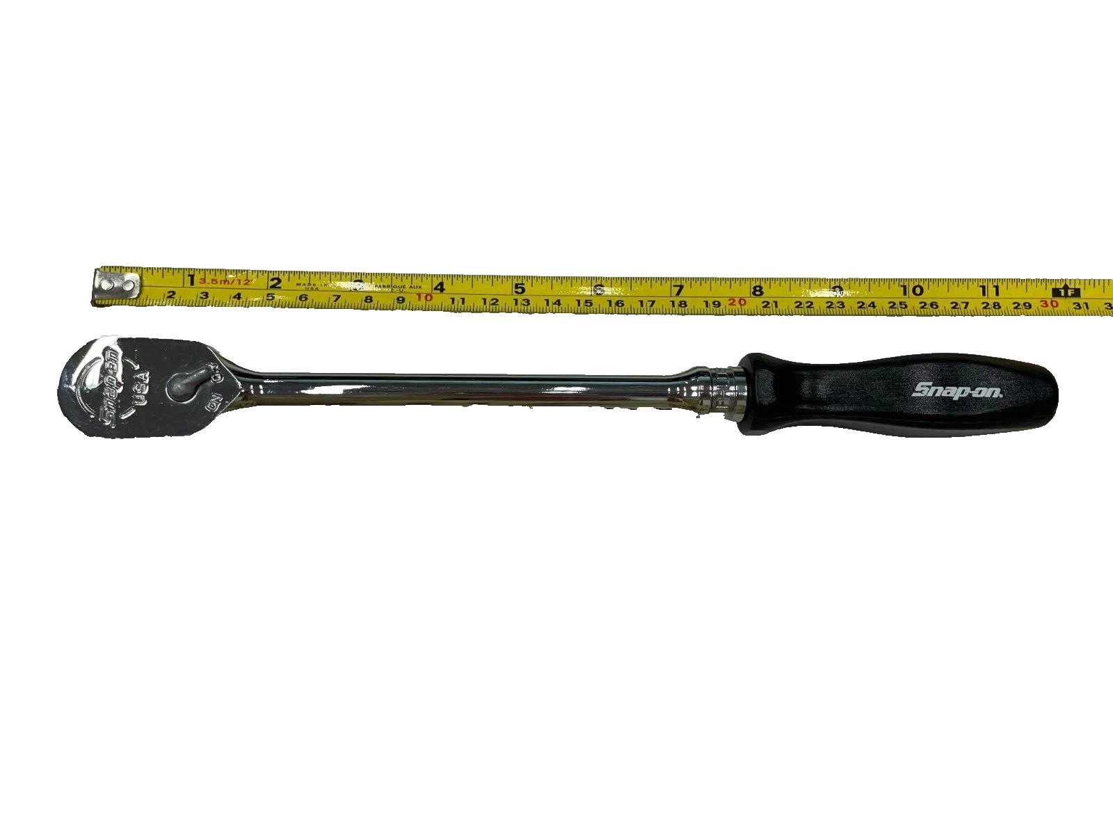 Snap-on 3/8″ drive BLACK Hard Handled Long Ratchet FHLD80 USA NEW
