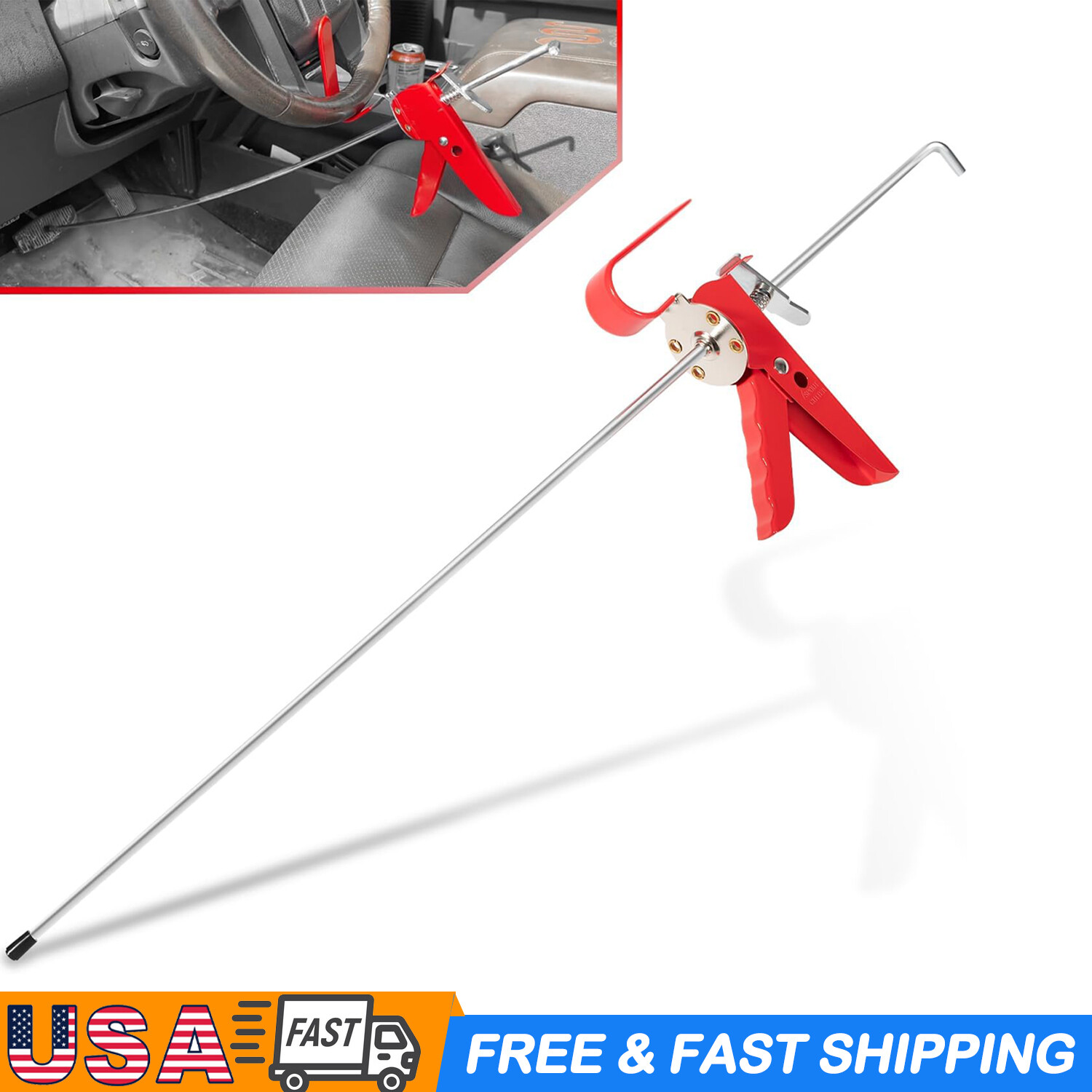 THE393 Pedal Depressor, Adjustable 36» Brake Pedal Depressor for Most Vehicle