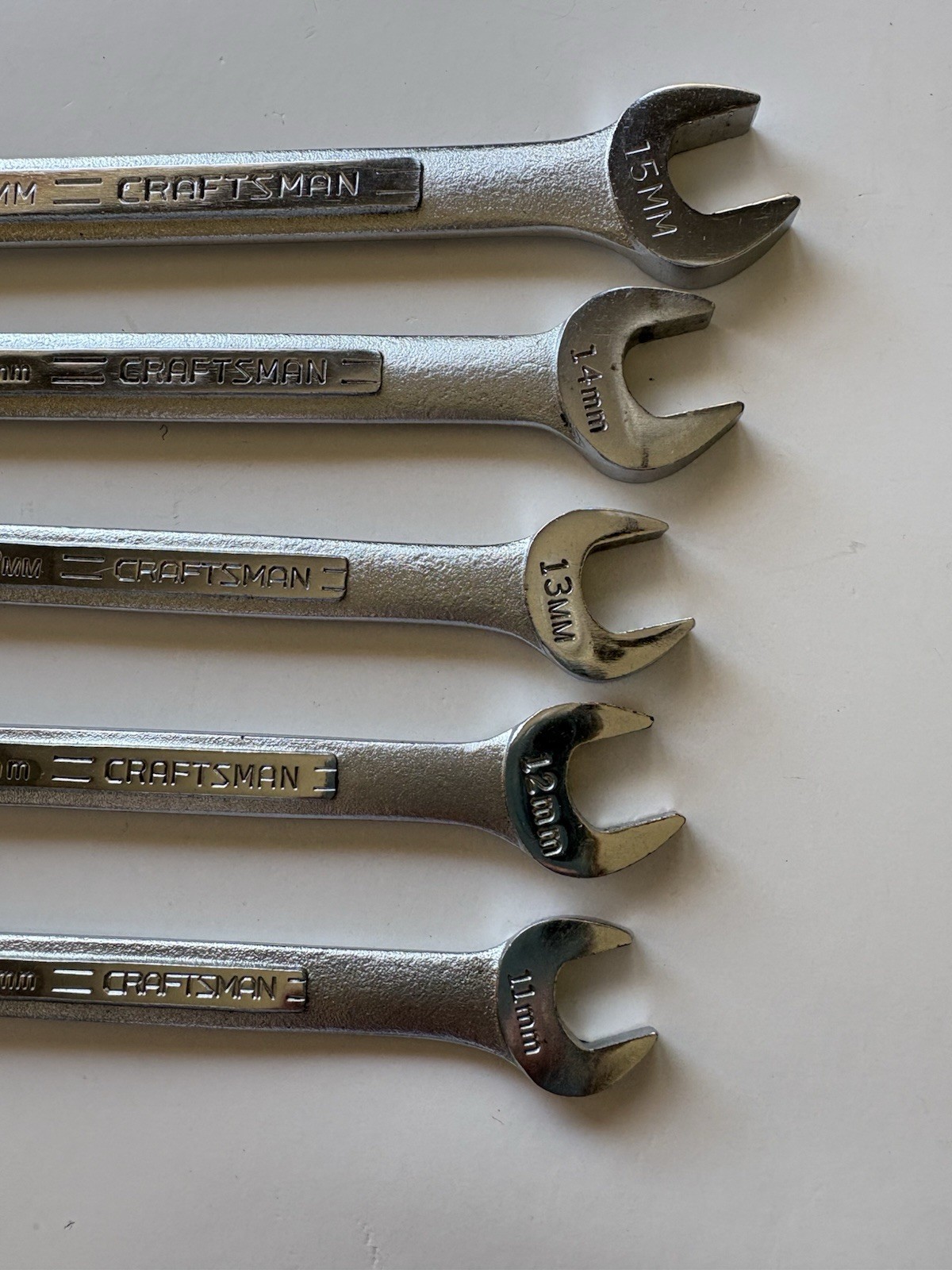 Craftsman Metric Combination Wrenches USA 12pt, 11mm 12mm 13mm 14mm 15mm vv
