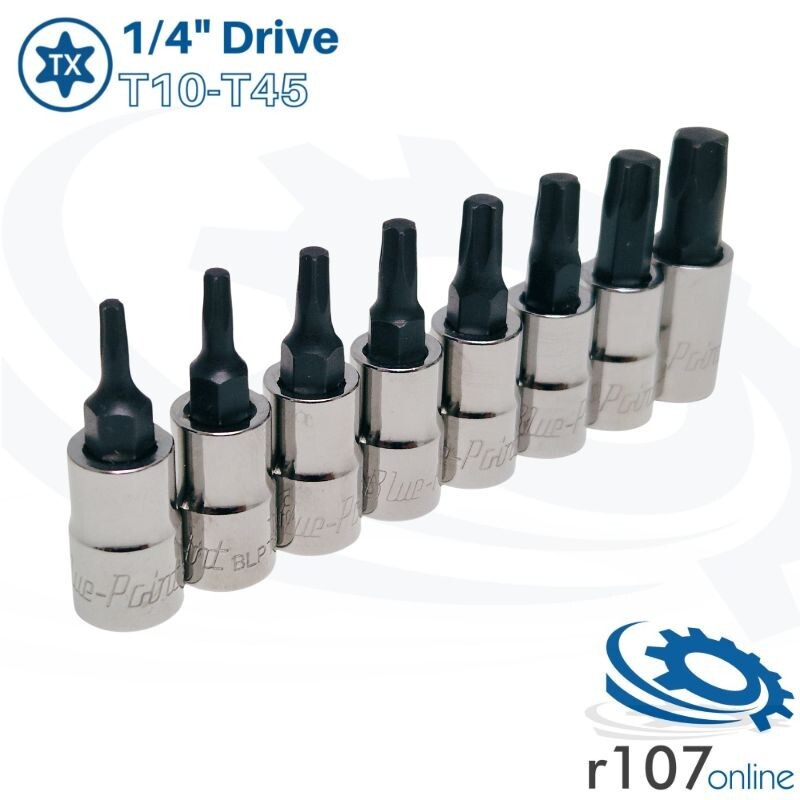 Blue Point 1/4″ Torx Socket Set T10-T45 – As sold by Snap On