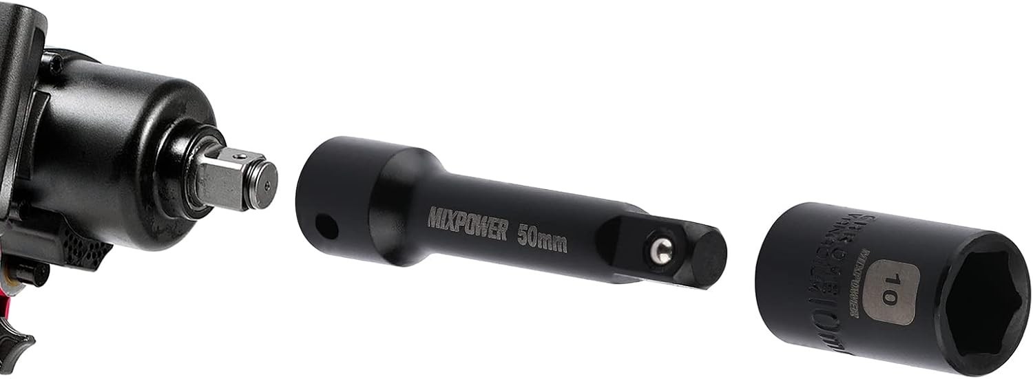 55-Piece 1/4″ Dr. Impact Socket Set, Deep/Shallow