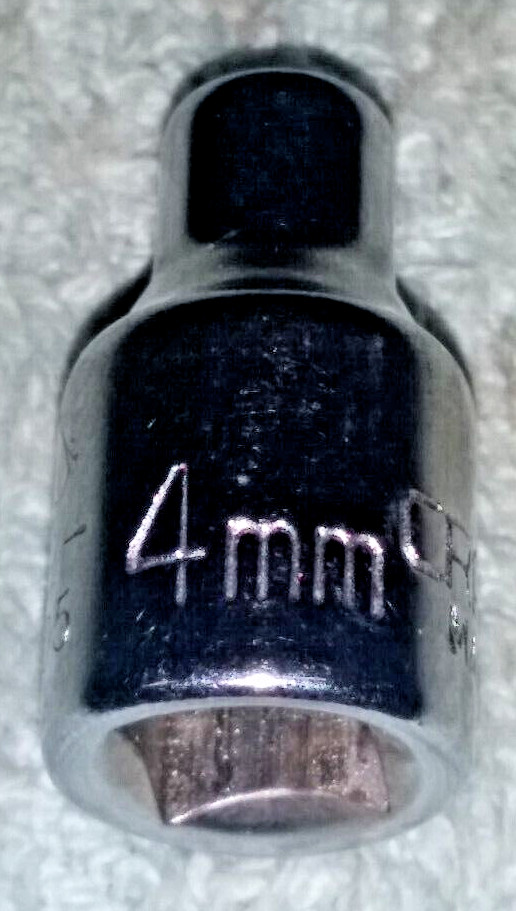 Craftsman 43505 Metric 4 MM Socket, 6 Point, 1/4 Drive EE – USA