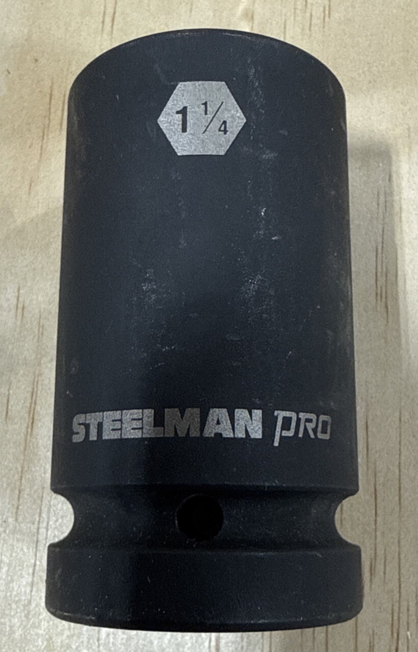 Steelman Pro 1” Drive 1-1/4” Thin-Wall Deep Impact Socket 6pt SAE 79341 NEW