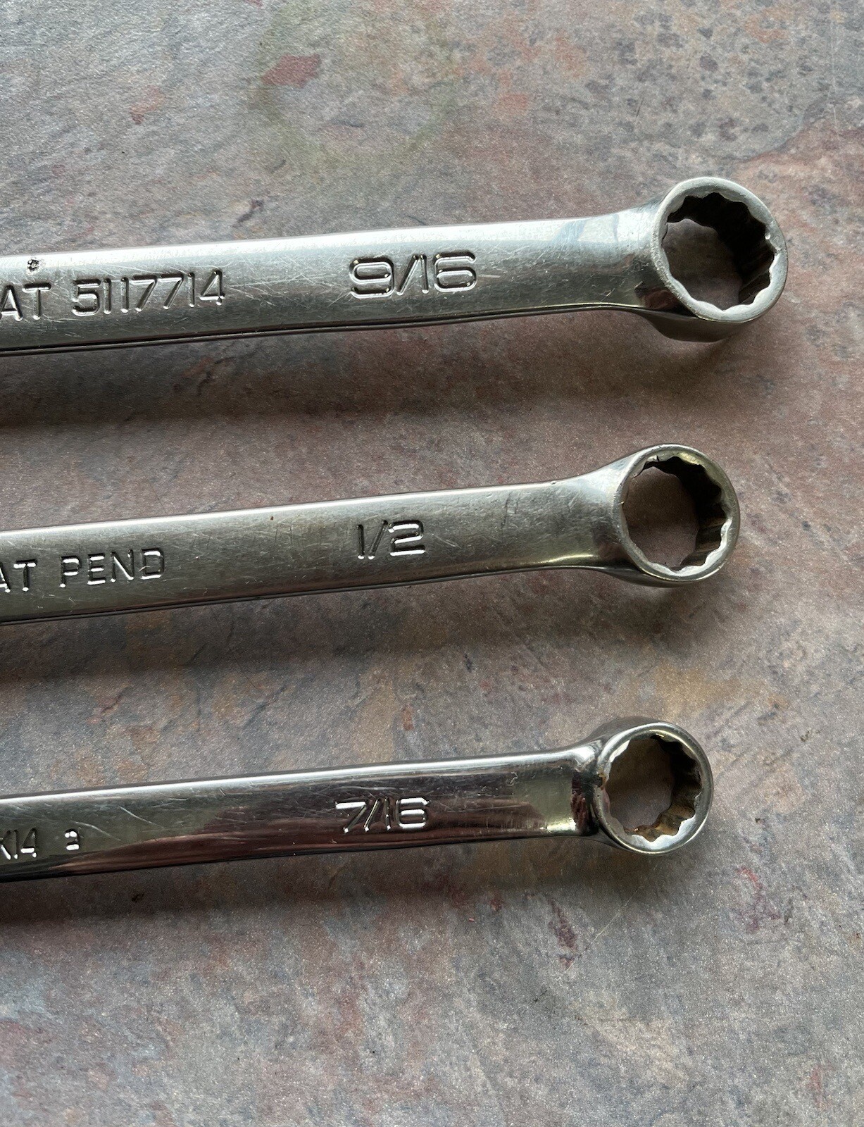 SOEX01 Snap On 13 Pc 12-Point SAE Flank Drive Combination Wrench Set 1/4”-15/16”