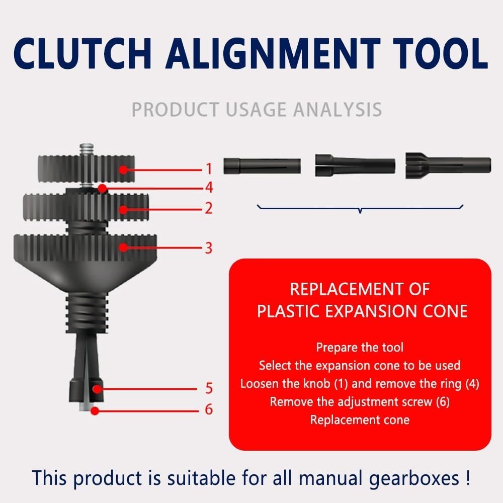Car Alignment Tool Kit Clutch Alignment Plates 2 Plastic Sleeves