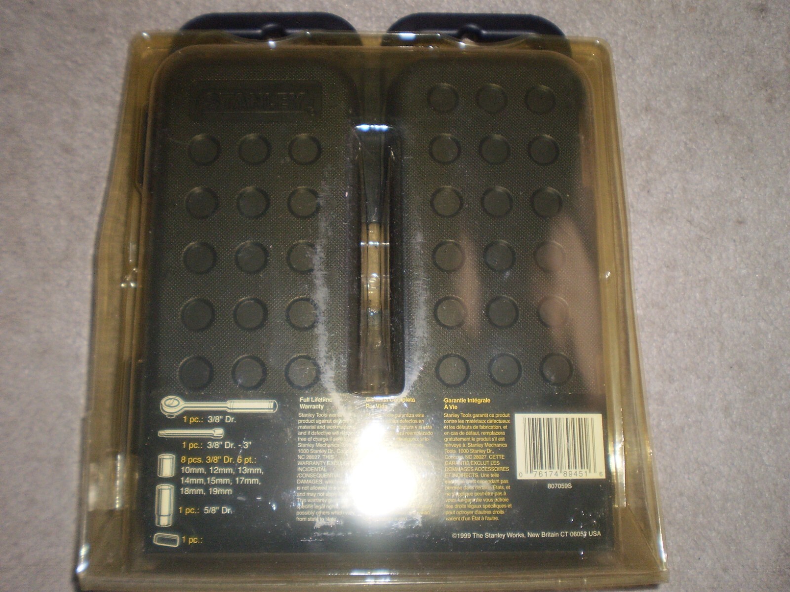 NOS STANLEY 12 PIECES SOCKET SET 6 POINT METRIC # 89-451