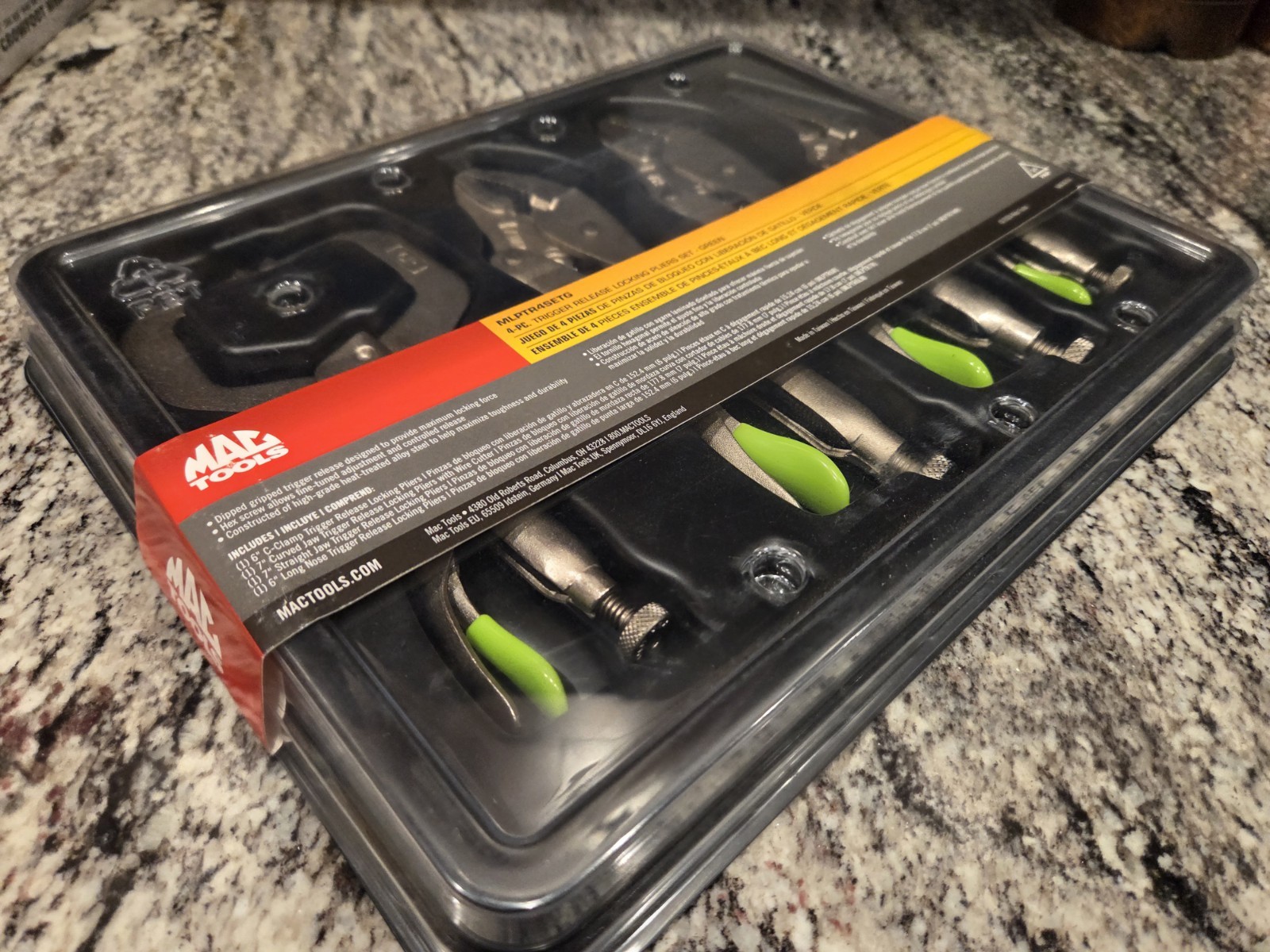Mac Tools 4-PC. Trigger Release Locking Pliers Set – GREEN