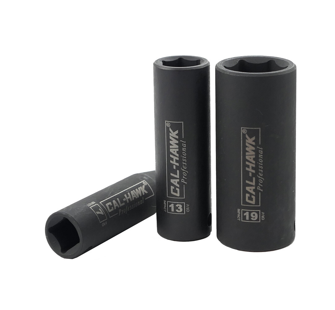 13 pc 3/8″ Dr. 6 POINT Metric Deep Impact Socket Chrome Vanadium CRV Set