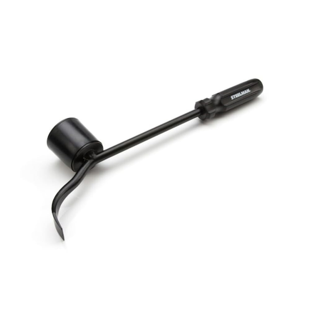 Heavy-Duty Hubcap Remover Tool for Auto Mechanics, Rubber Hammer Face, Wide Blad