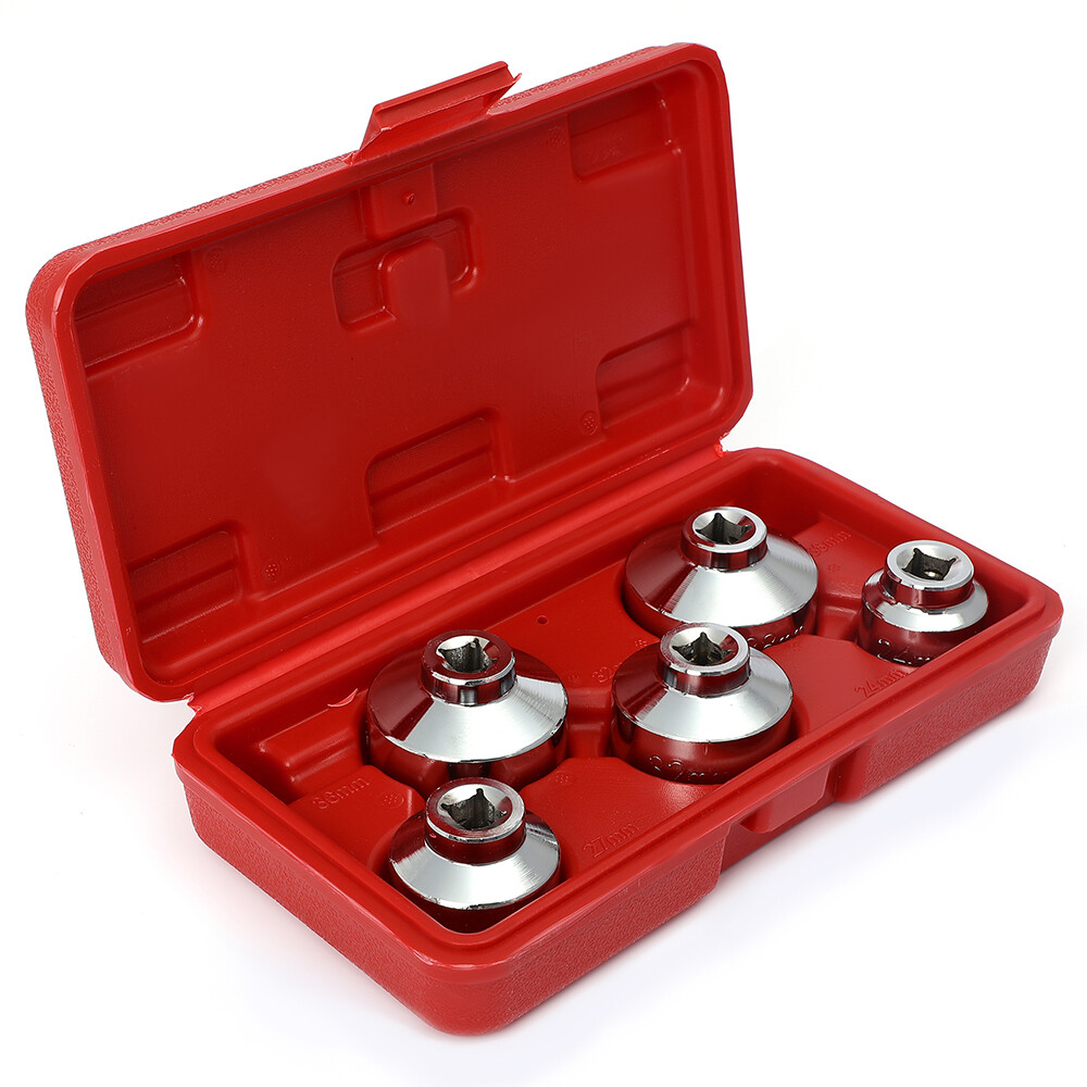 For GM 3/8″ 5 pc Drive End Cap Oil Or Fuel Filter Socket Set