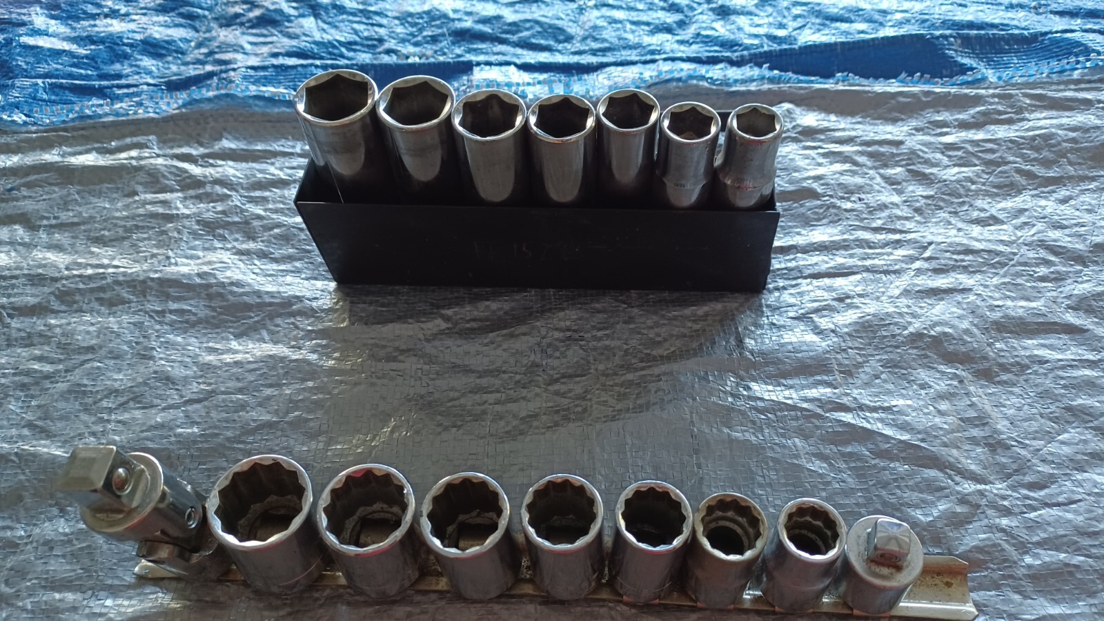 Craftsmen SAE USA 16 piece 1/2 D set 12 pt. and 6 pt. Deep and shallow sockets