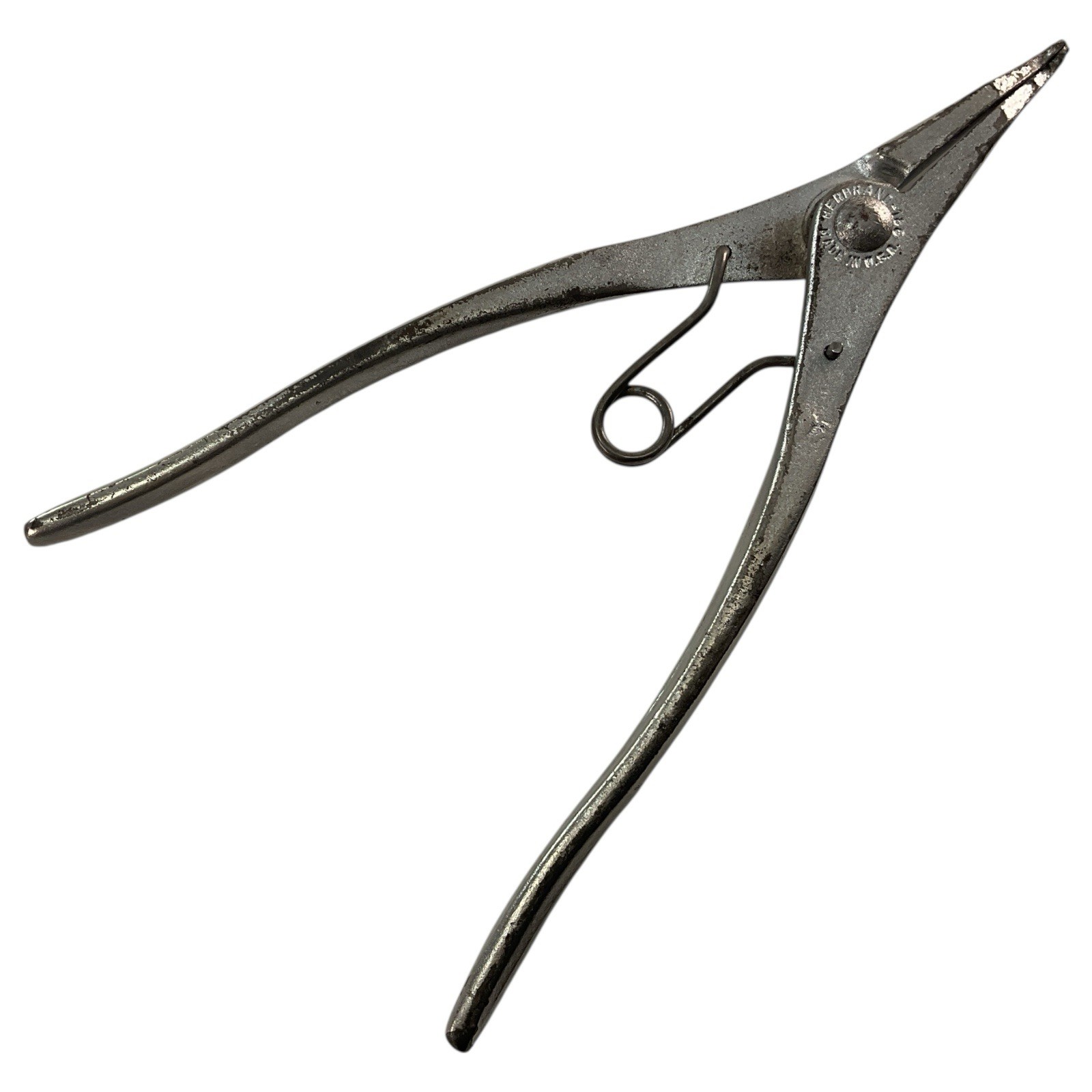 Herbrand Horseshoe Snap Ring Pliers 186 7-1/2″ External Lock Ring USA Vintage