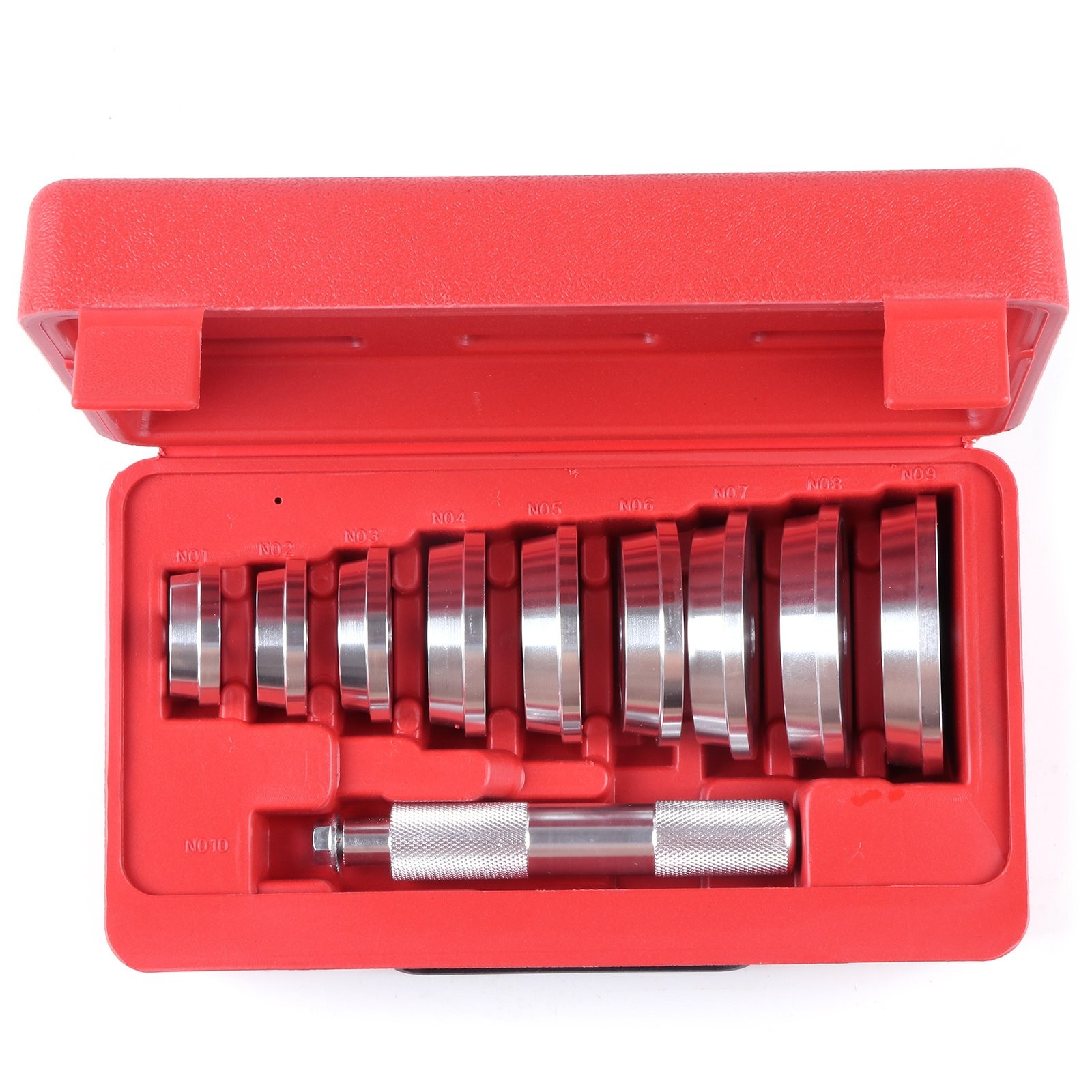 10pcs Sliver Bearing Race and Seal Driver Set Aluminium Auto Car Tool Set