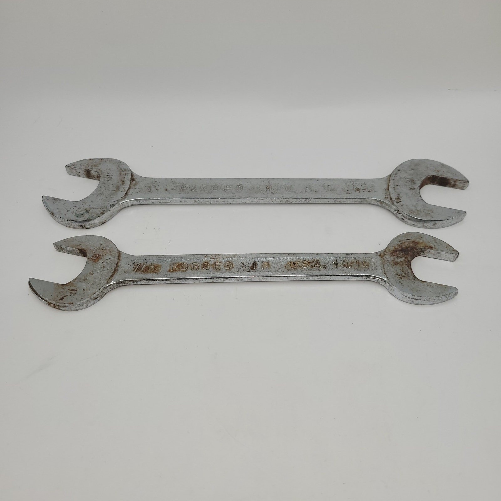 2 9 inch open end SAE 1” x 15/16” 7/8” x 13/16” USA