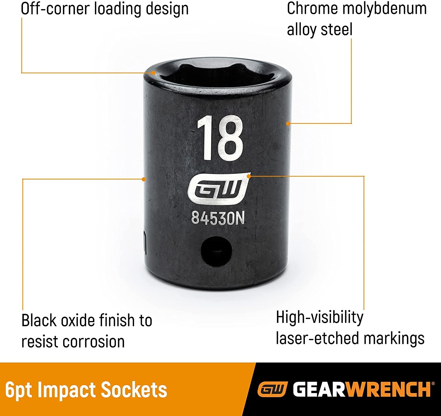 GearWrench 84916N SAE/Metric 3/8″ Drive Impact Socket Set (44 Piece)