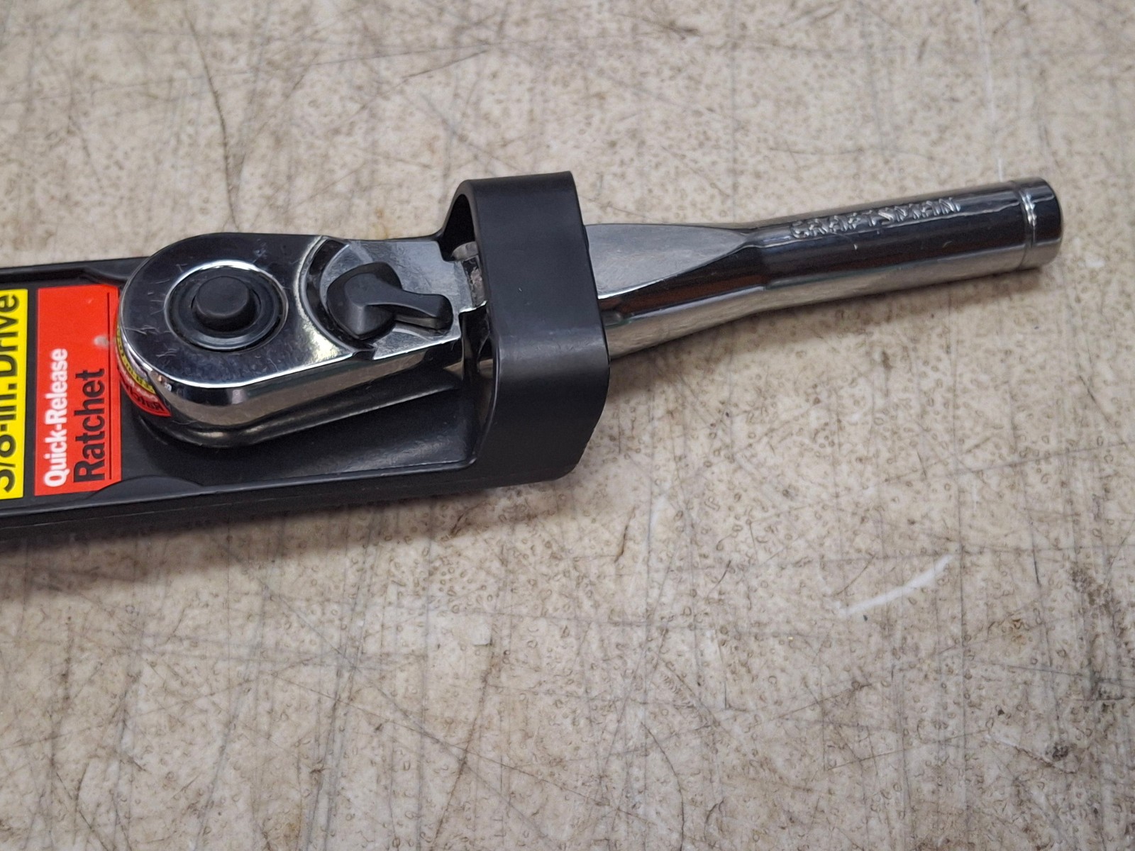 Sears Craftsman USA Nos 3/8” Drive Stubby Flex Head Ratchet 44834 Full Polished